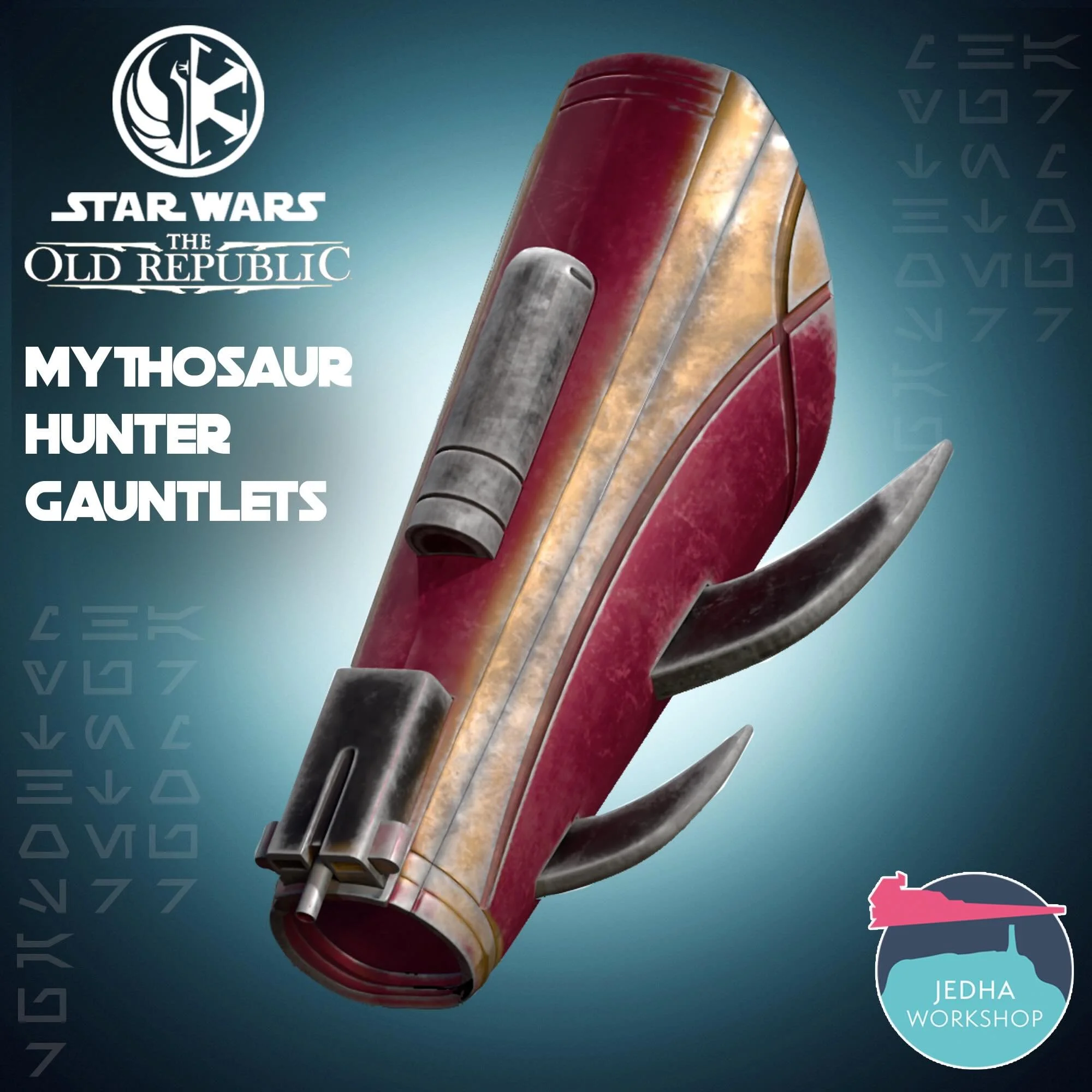 We thought the gauntlets of our brand new Mythosaur Hunter Armour are so lush, we&rsquo;d make them available independently!

This was a playable skin in Star Wars The Old Republic and these are the first printable cosplay files of it ever! We&rsquo;
