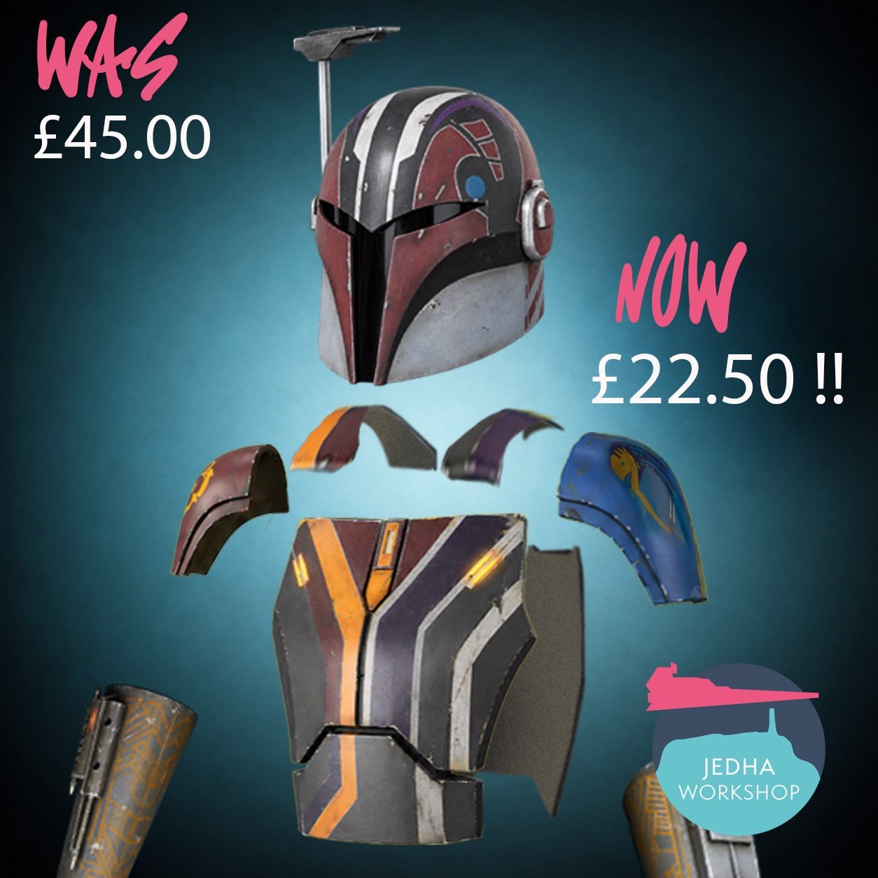 Last day of the Mando sale, 50% off every Mandalorian 3d file! Sale ends Midnight tonight. ✊🏼

This is the way.

Jedhaworkshop.co.uk

🤘🏼

#mando #mandalorian #cosplay #3dprinting #mandaloriancosplay