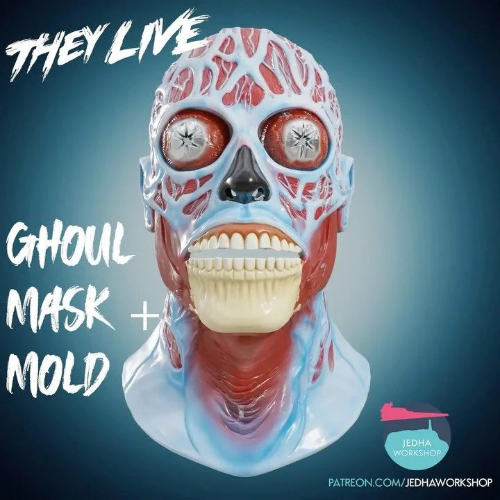 Let&rsquo;s up the ante, shall we? 💀🧟&zwj;♂️

They Live Ghoul Mask &amp; 2-Part Mold 3D Print Files have been added to the SHOP and PATREON! 😊

&ldquo;I came here to chew bubblegum and kick ass... and I&rsquo;m all out of bubblegum.&rdquo;

What c