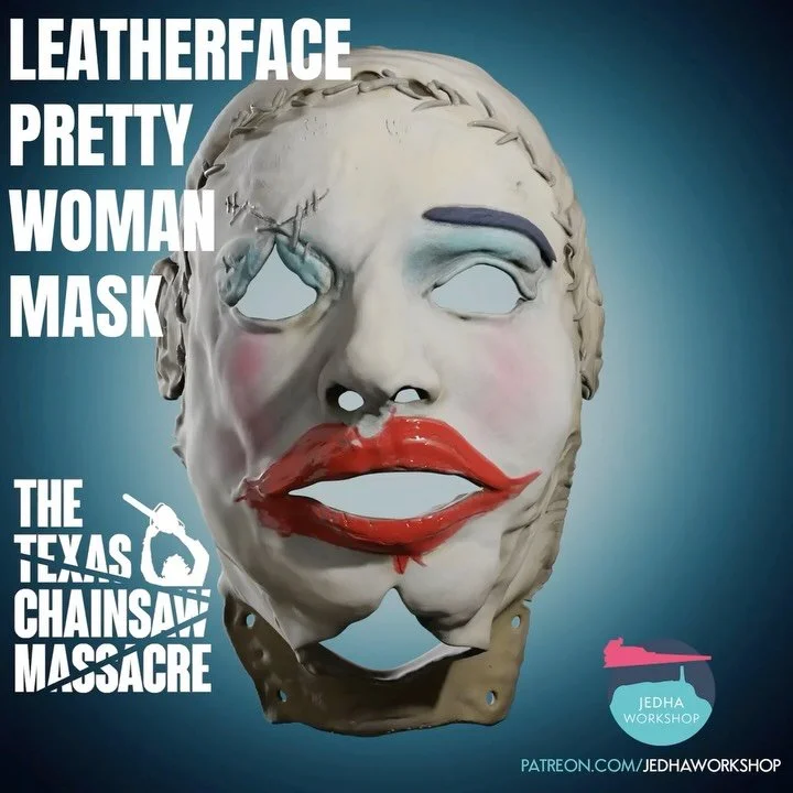 Good morning! This one is a special request by @insider.props 

Leatherface&rsquo;s 1974 Pretty Woman Mask 3D Print Files have been added to the SHOP and PATREON! 🙂🙌🏼

&ldquo;Once you stop screaming, then you&rsquo;ll start talking about it.&rdquo