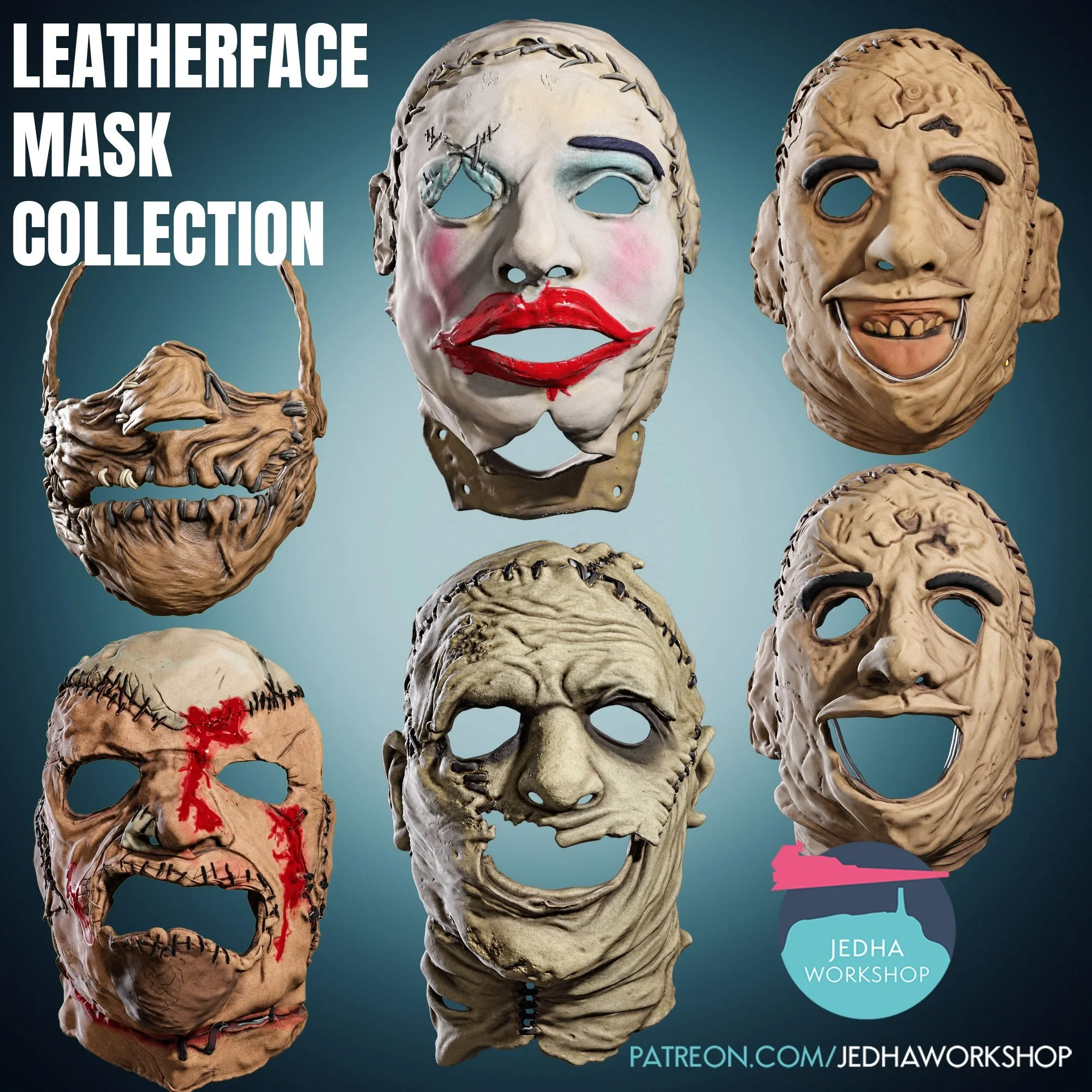 LEATHERFACE MASK COLLECTION &ndash; 6 MASKS FOR JUST &pound;45! 🔨

&ldquo;Who will survive and what will be left of them?&rdquo;

Six iconic Leatherface mask designs spanning The Texas Chainsaw Massacre (1974), The Texas Chainsaw Massacre III (1990)