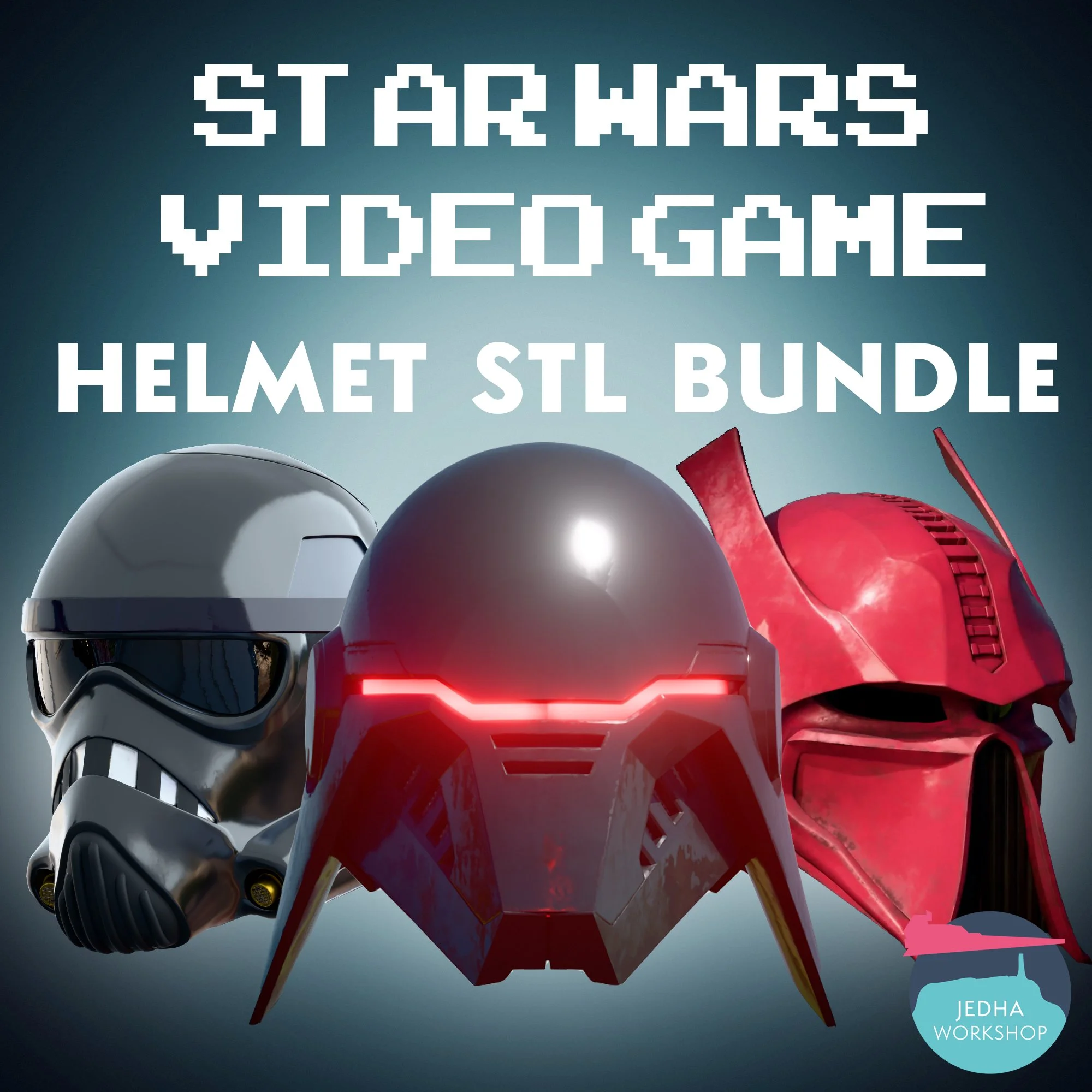 Star Wars Video Game Helmet STL Bundle - Shadow trooper, Second Sister & Defiler (Save £21)