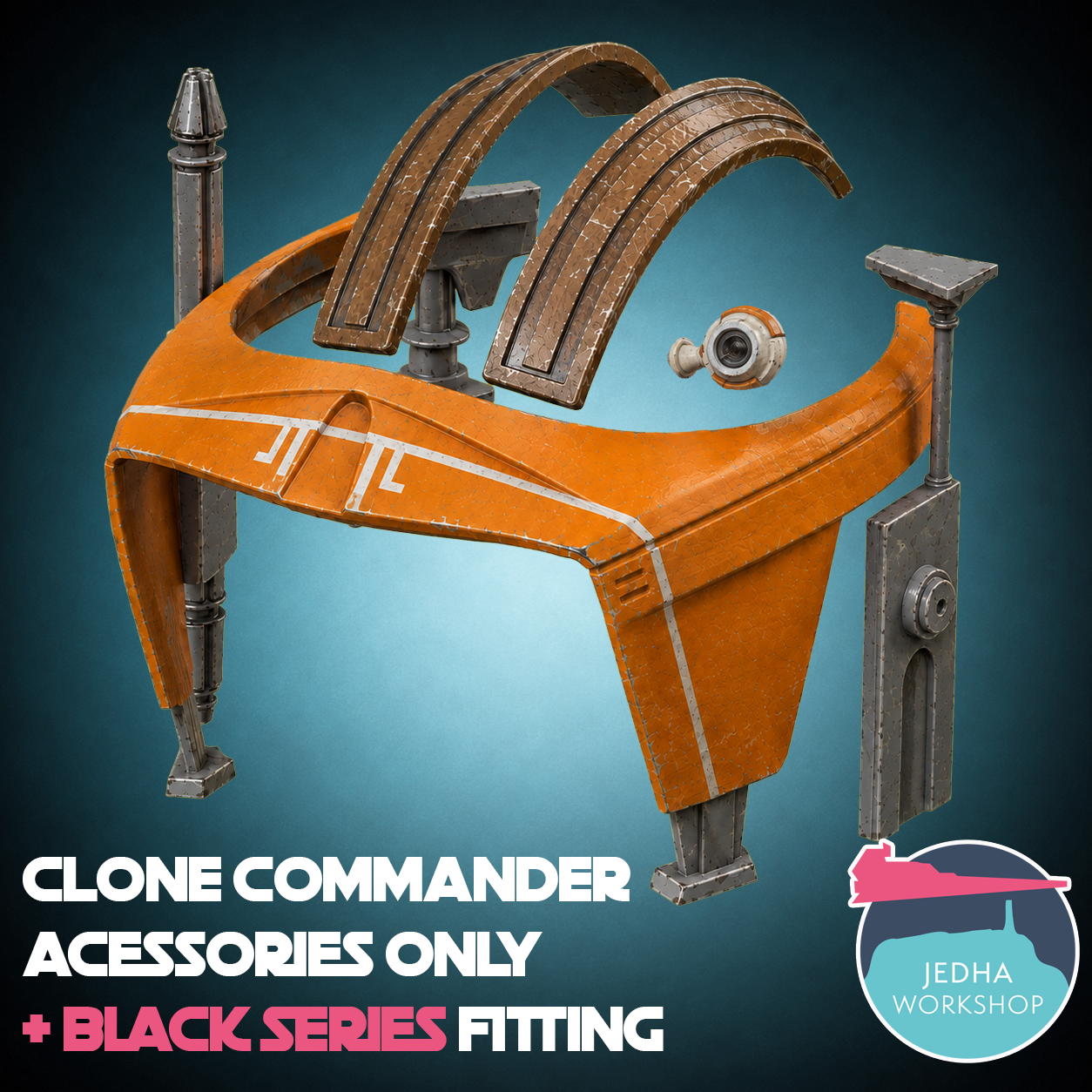 Clone Phase 2 Commander/Heavy Gunner (Standard & Hasbro Black Series Shape) Accessories Only 3D Files