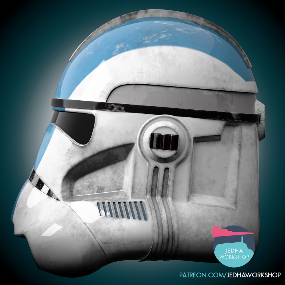 Custom Clone Trooper Phase II Finished Helmet — Jedha Workshop