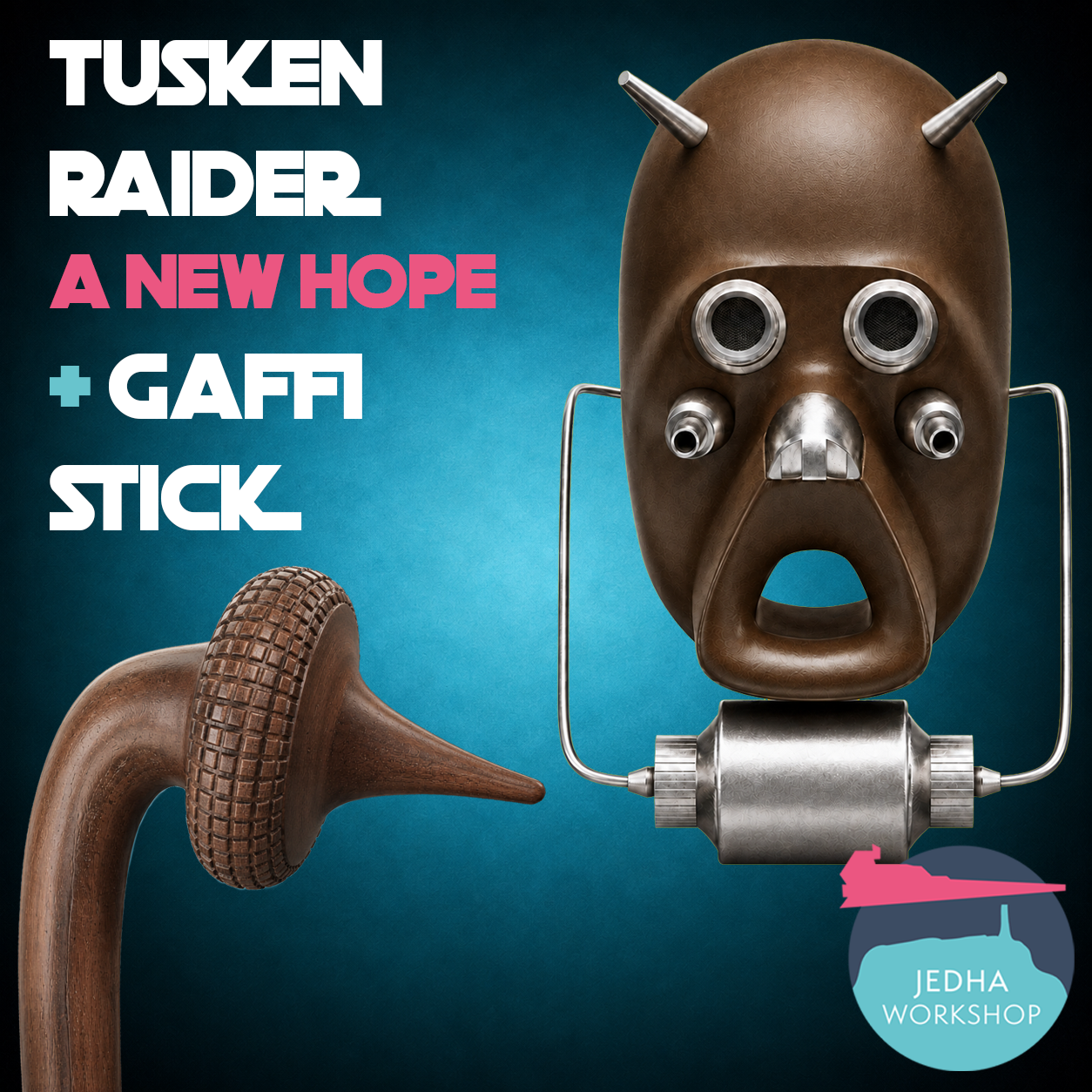 Tusken Raider Original Helmet + Gaffi Stick 3D Files (A NEW HOPE) (Save £8)