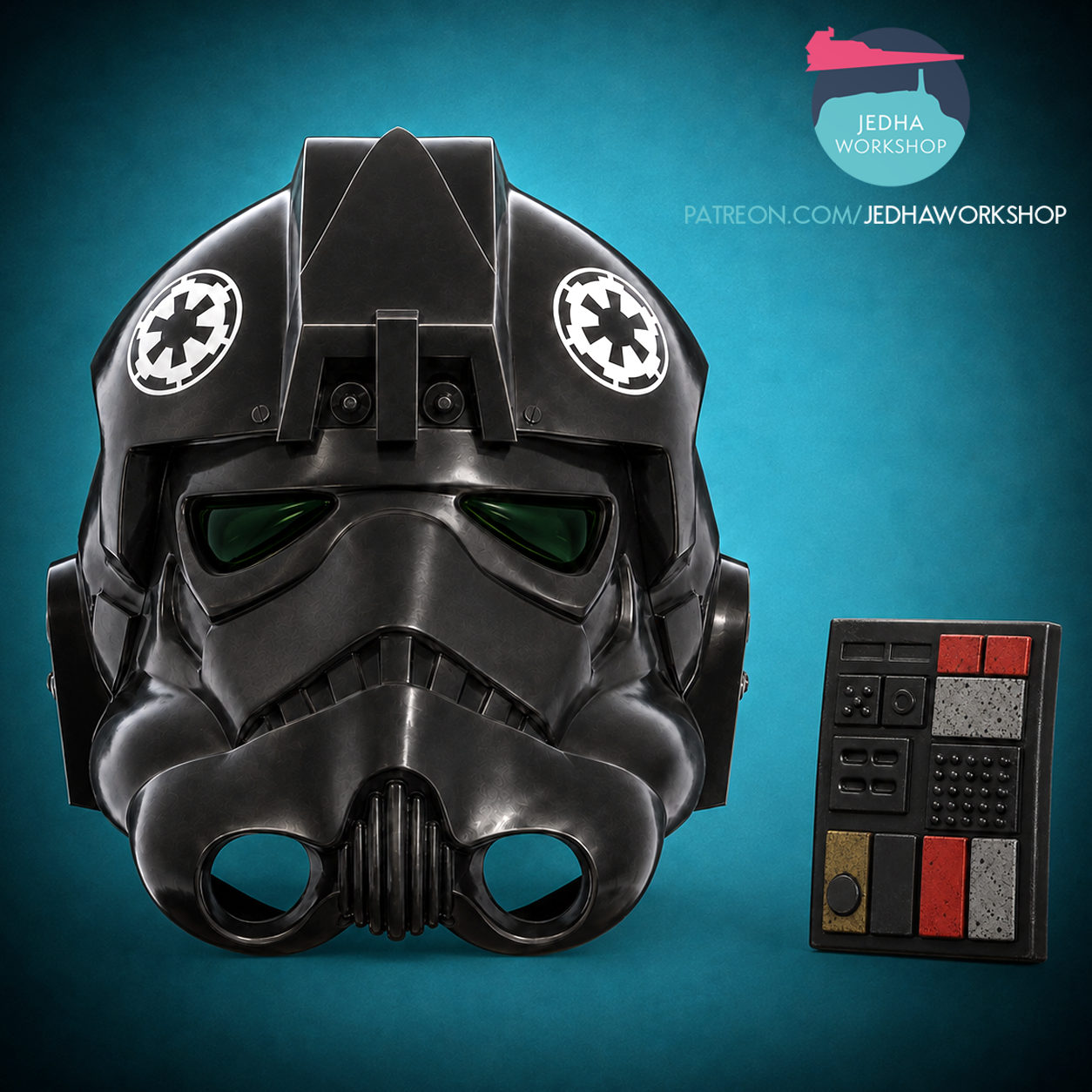 Imperial Tie Fighter Pilot Helmet & Commpad 3D Print Files (A New Hope)