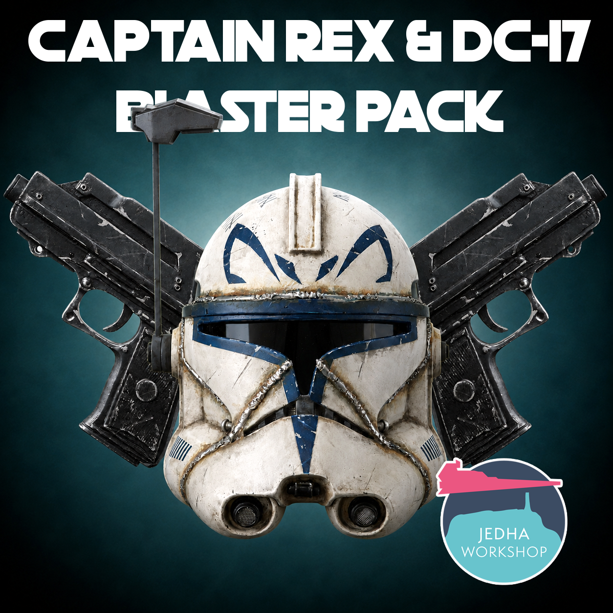 Captain Rex + DC-17 Blaster Double Pack 3D Print Files (Revenge of the Sith) (save £5)