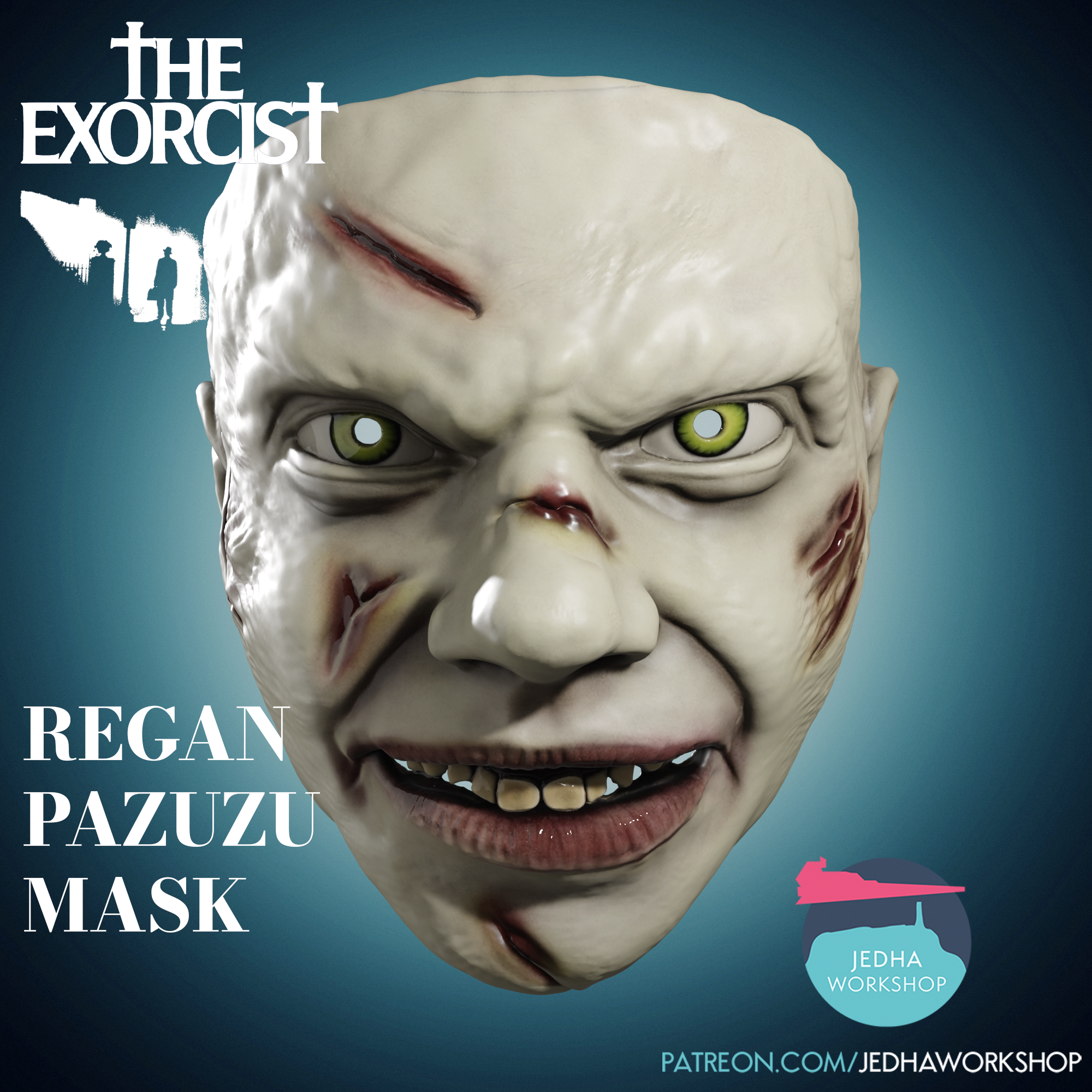 Regan Pazuzu Mask 3D print Files (The Exorcist 1973)