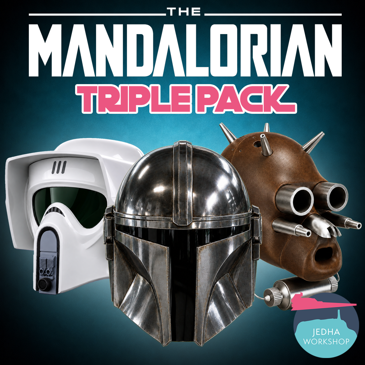 The Mandalorian Triple Pack 3D Print Files (Mando, Biker Scout, Tusken Raider) (Save £18)