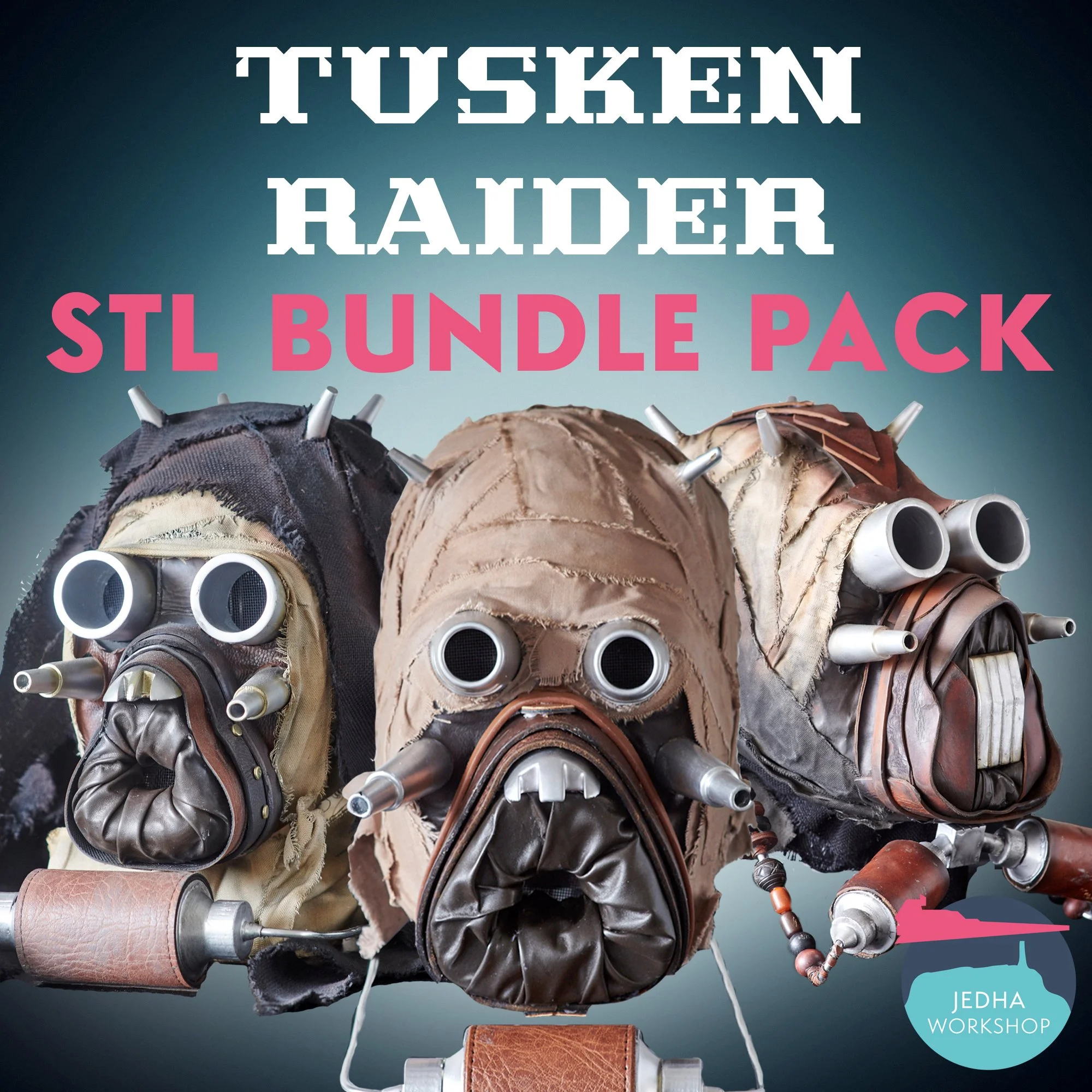 Tusken Raider Helmet STL Bundle Pack -  A New Hope, The Warrior & Tusken Chieftain (Save £16)
