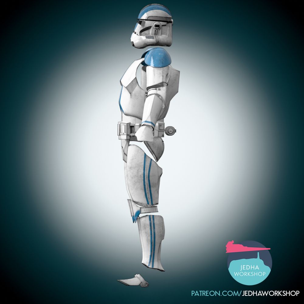 Custom Clone Trooper Phase II Finished Helmet — Jedha Workshop