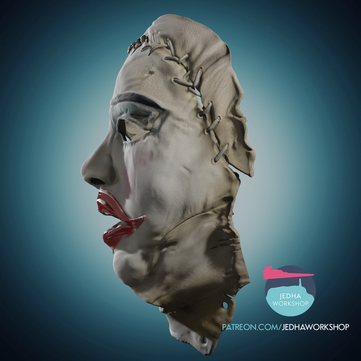 Leatherface Pretty Woman Mask 3D 3.png