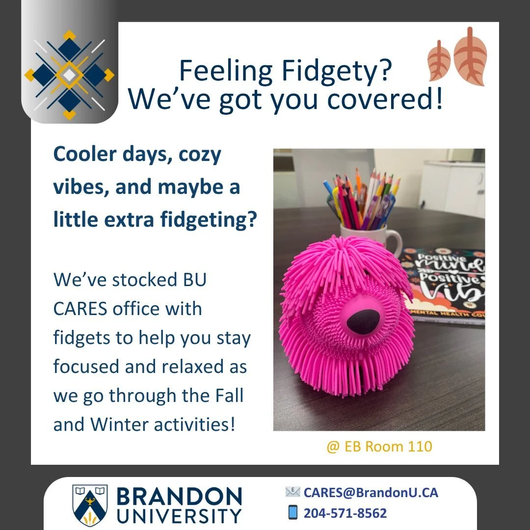 Shorter days, longer to-do lists? Come hang out with us @bucaresresearch! Bring a laptop, brainstorm ideas and if your mind needs a break, our fidgets can also help!