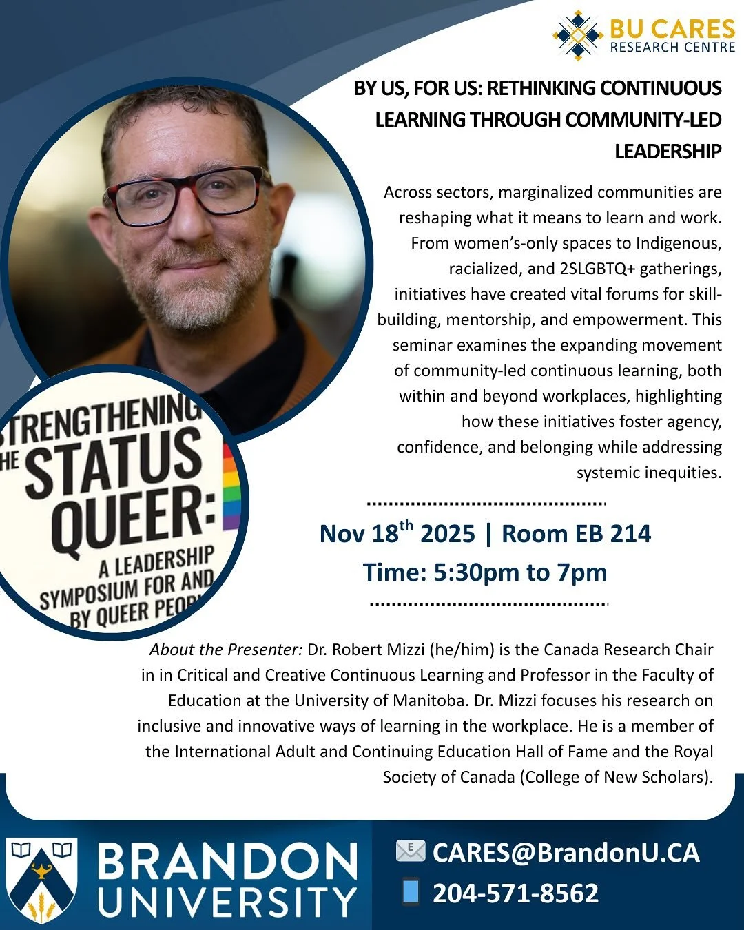 Over an evening lecture and a research networking breakfast, Dr. Mizzi will share insights from his research on the expanding movement of community-led continuous learning both within and beyond workplaces. His evening presentation will allow us to u