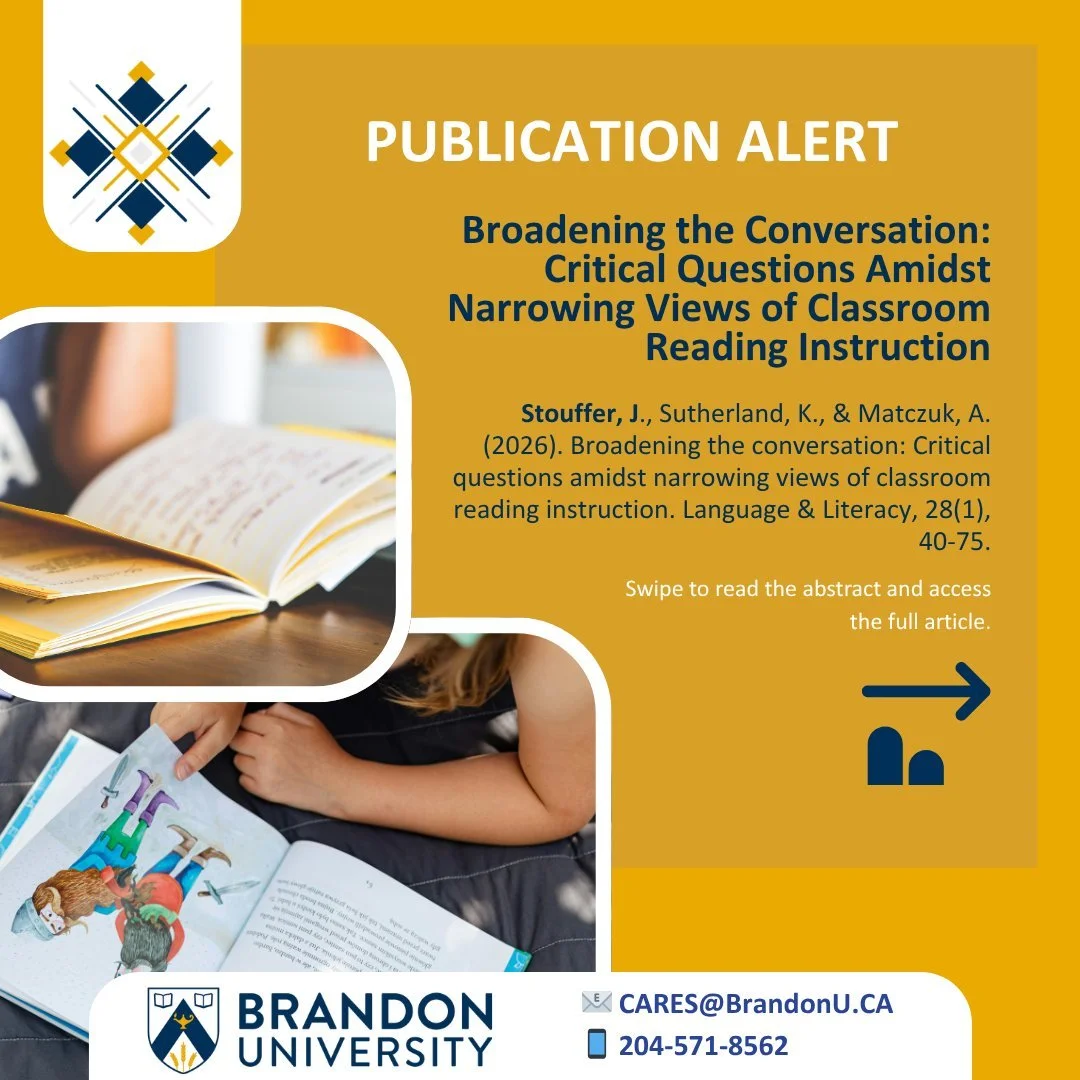 ✨ New Publication Alert!
Excited to celebrate our own Dr. @joestouffer and colleagues Kathie Sutherland and Allyson Matczuk for their publication Broadening the Conversation: Critical Questions Amidst Narrowing Views of Classroom Reading Instruction.