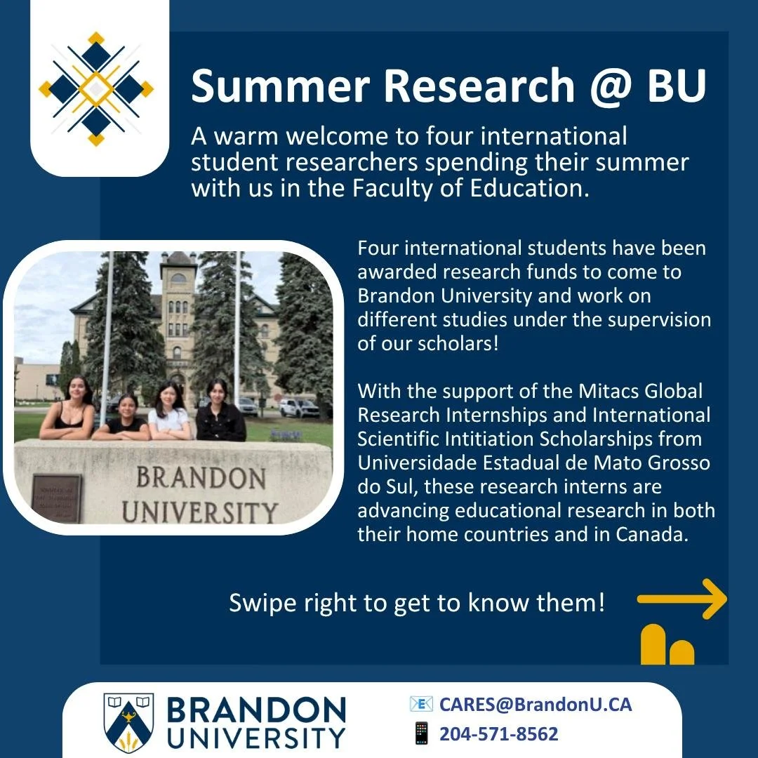 🌞 The CARES office is busy this summer! We are happy to support international research interns who are working with our faculty members and reimagining educational research.

We would like to extend our warm welcome to @erika.gnzalez_, @daisy_Luyq, 