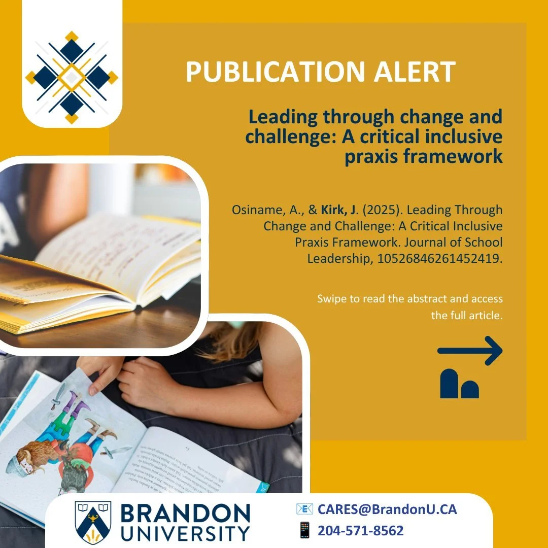 ✨ New Publication Alert!!!

Excited to celebrate Dr. @jackie007_41 and former colleague @dr.oshie for their publication Leading through Change and Challenge: A Critical Inclusive Praxis Framework.

This work reflects the roles of schools administrato