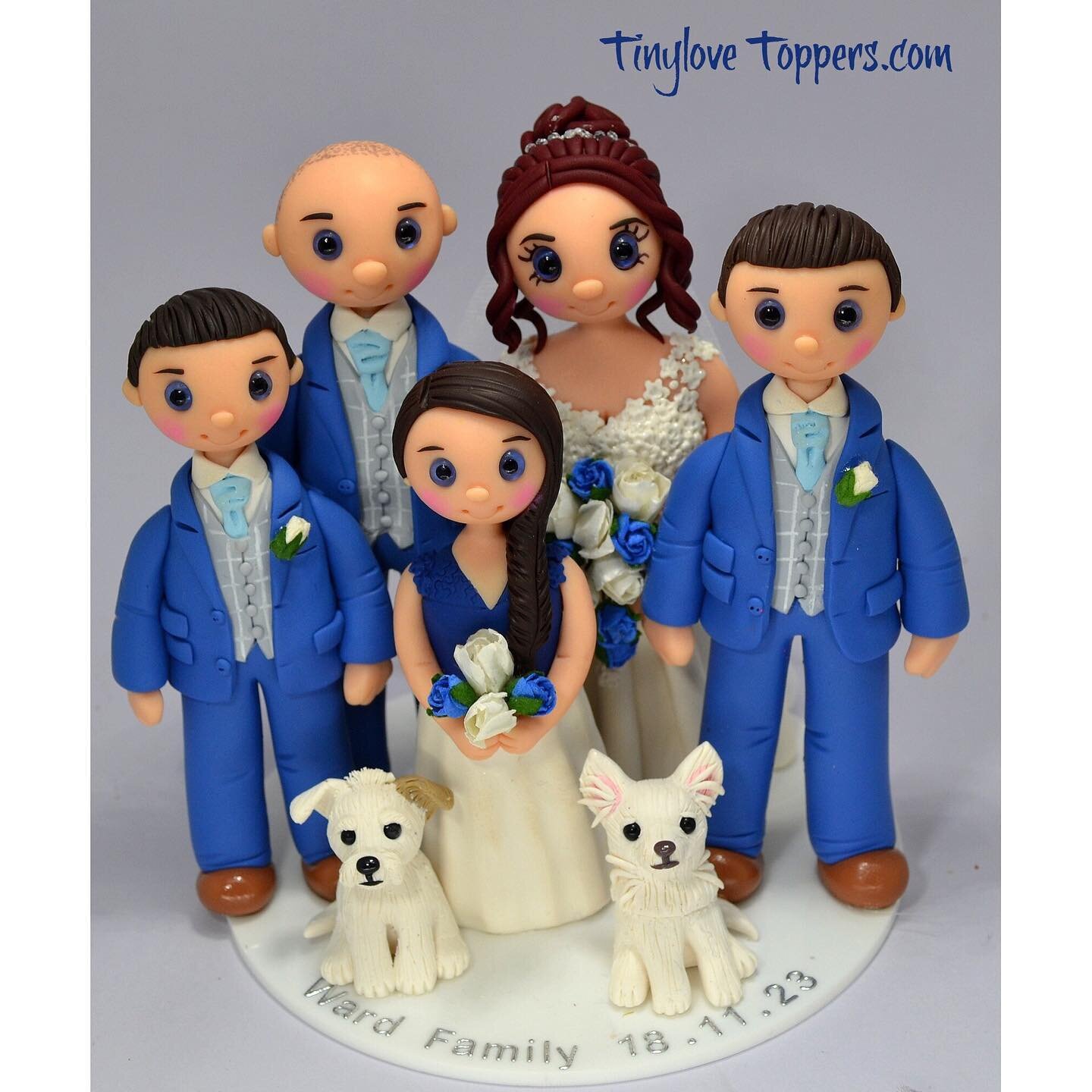 If you would like to inquire about having a cake topper made
Just send me a message on Facebook or via my email tinylovecaketoppers@gmail.com
All my toppers are NON edible lifetime keepsakes and personalised to look like you.
Rosie xx
#customweddingc