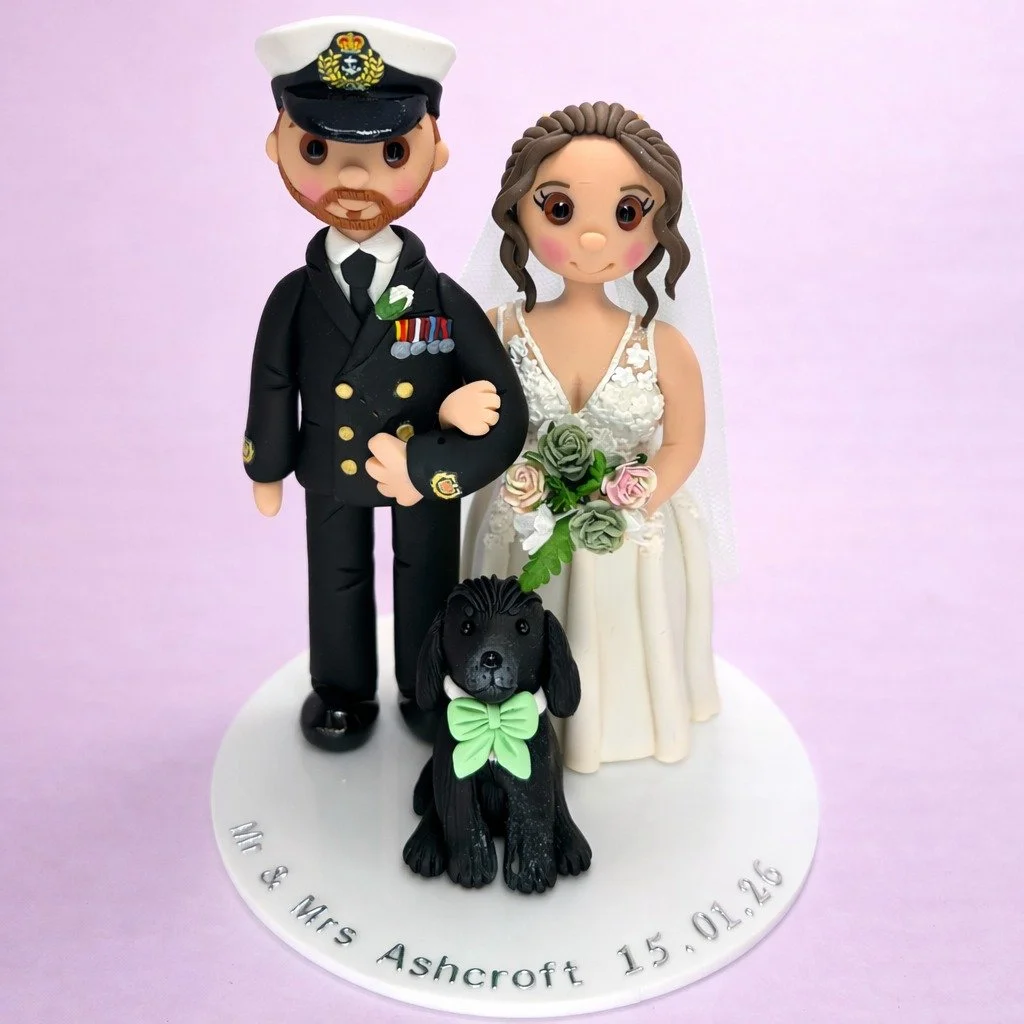 Congratulations to Mr &amp; Mrs Ashford,  here is the personalised wedding cake topper i made for them.