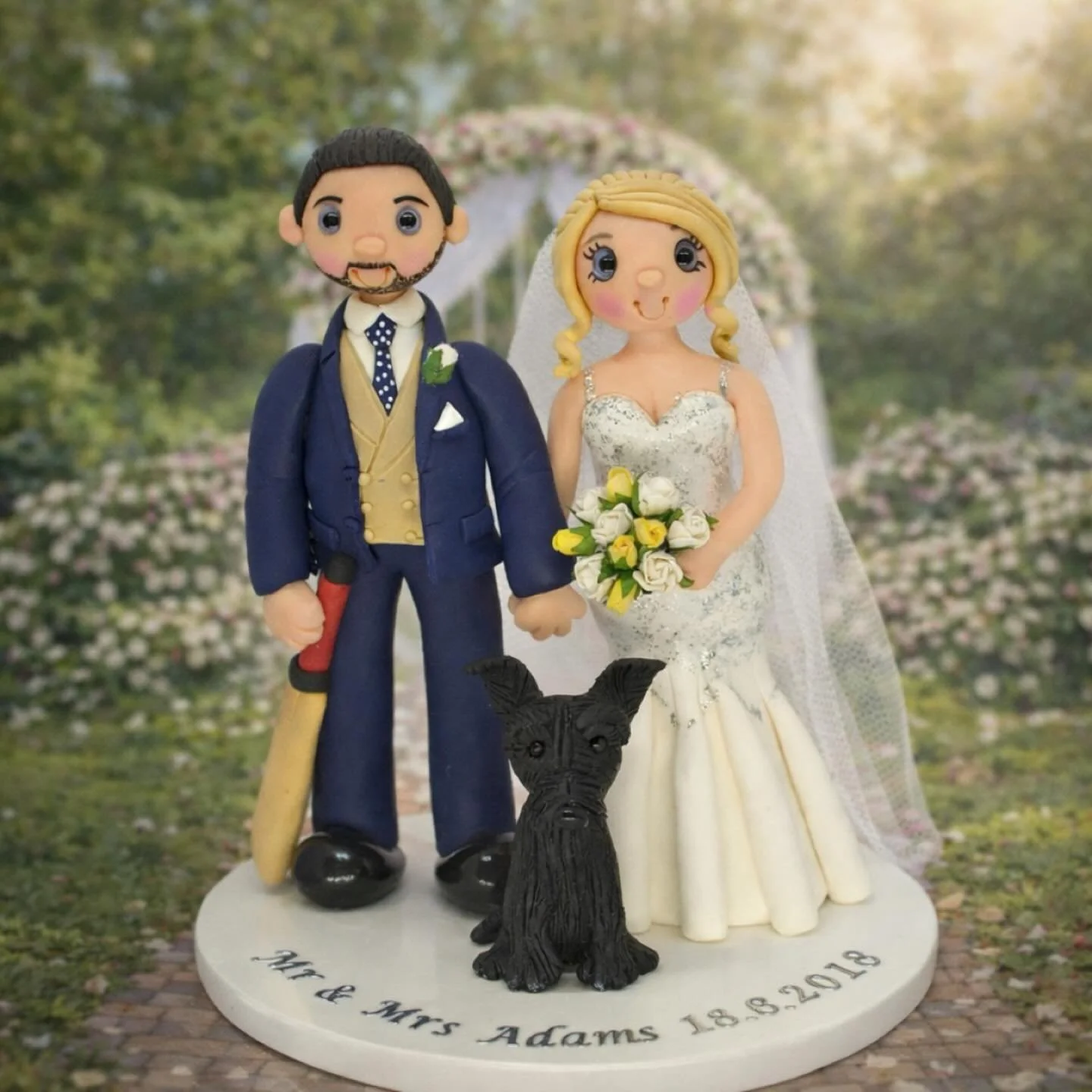 Taking orders for 2026, 2027 and beyond .
I&rsquo;m Rosie and i hand make these beautiful wedding cake toppers.
I&rsquo;m based in the UK, but i ship worldwide.
My toppers are made from a long lasting material , so you can treasure them for a lifetim