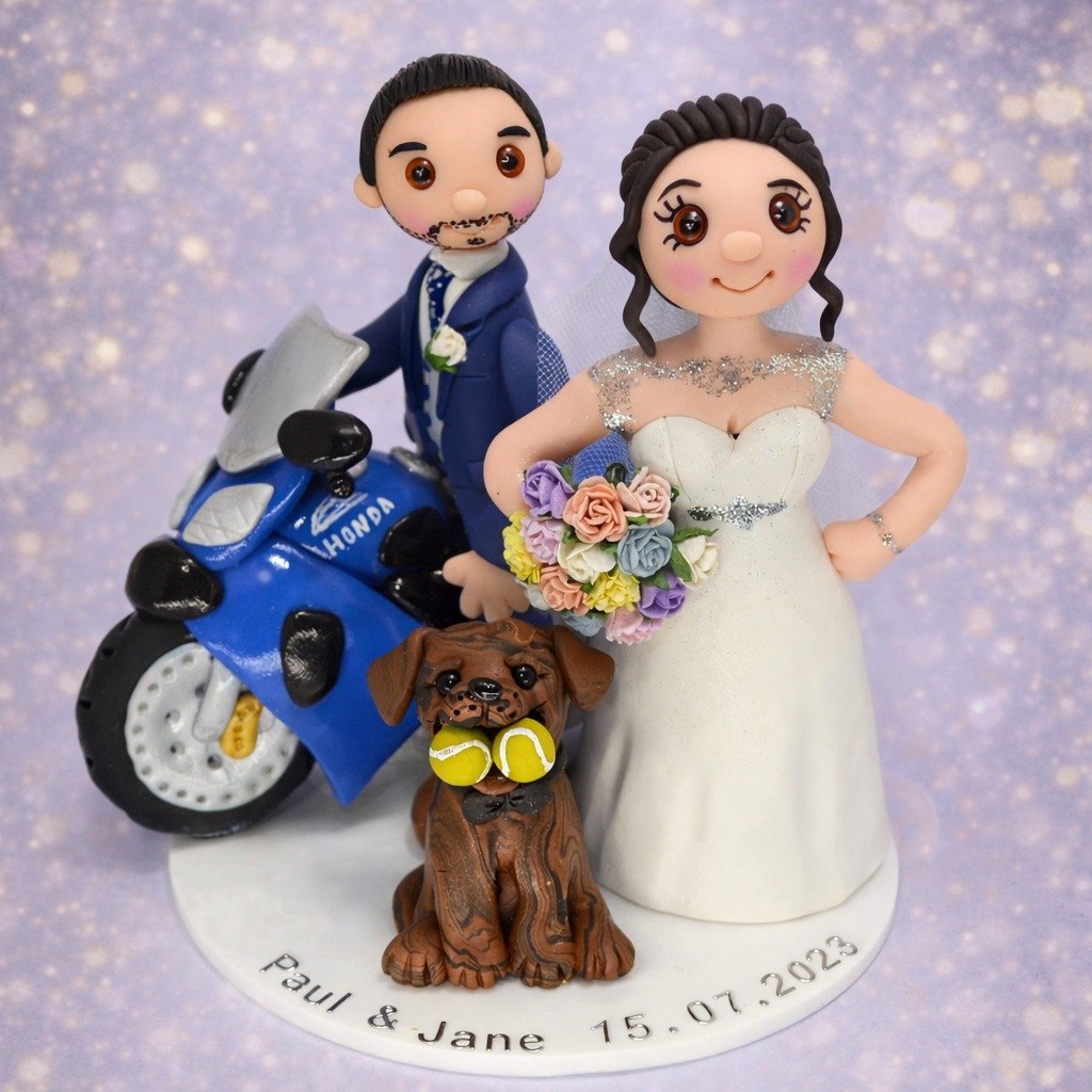 Hi everyone
 I&rsquo;ve been making these personalised wedding cake toppers since 2013.I work From Photos to create your personalised wedding cake topper.You can have a Traditional couple, Or you can have your topper dressed to reflect your jobs, hob