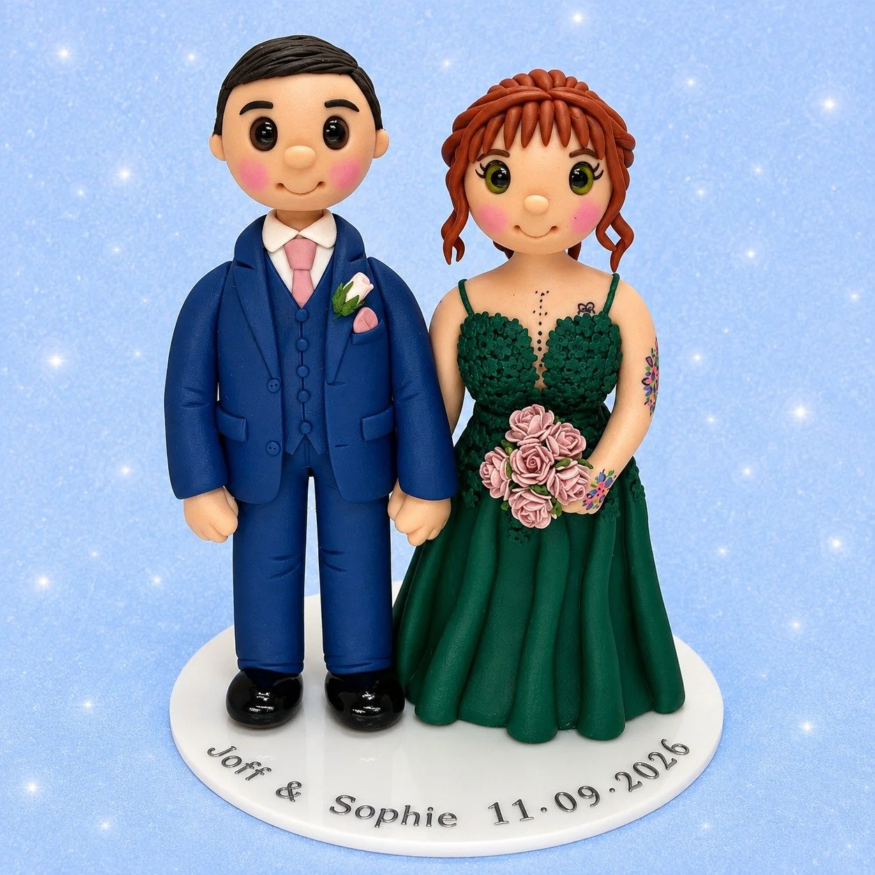 Personalised wedding cake toppers, made to order, you choose clothing, hair colour/style etc.
If you would like a quote for your topper get in touch.
#customcaketopper #weddingcakeinspiration