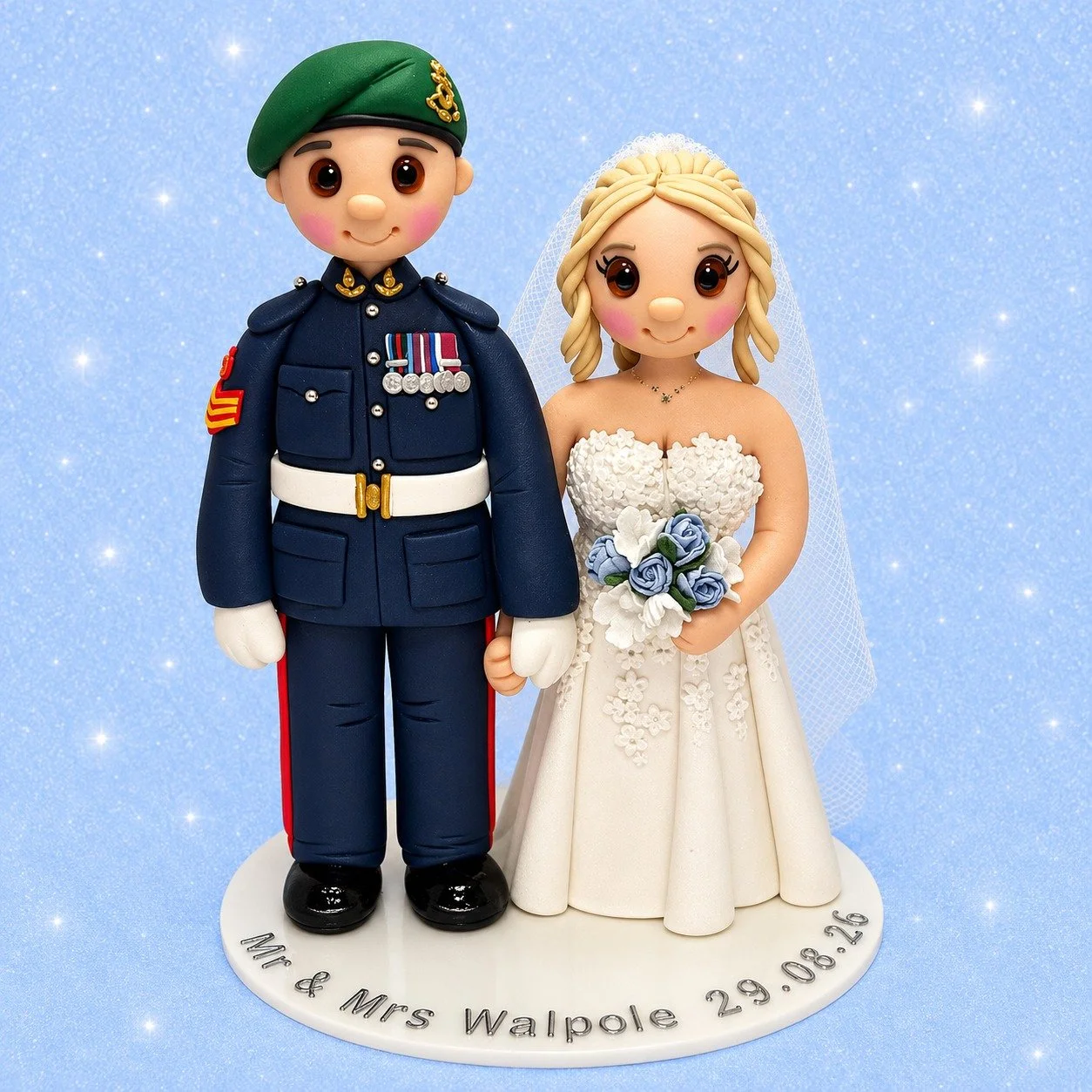 Congratulations to Mr &amp; Mrs Walpole.
Here is the personalised wedding cake topper i made for them.
#weddingcaketopper  #engagement #military #army #engagement #BrideToBe #weddingplanning #weddingplanning