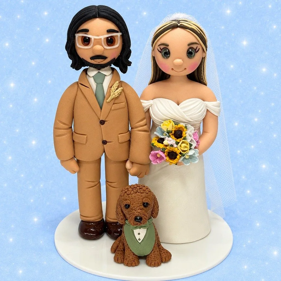 Personalised wedding cake toppers.
#WeddingCakeTopper