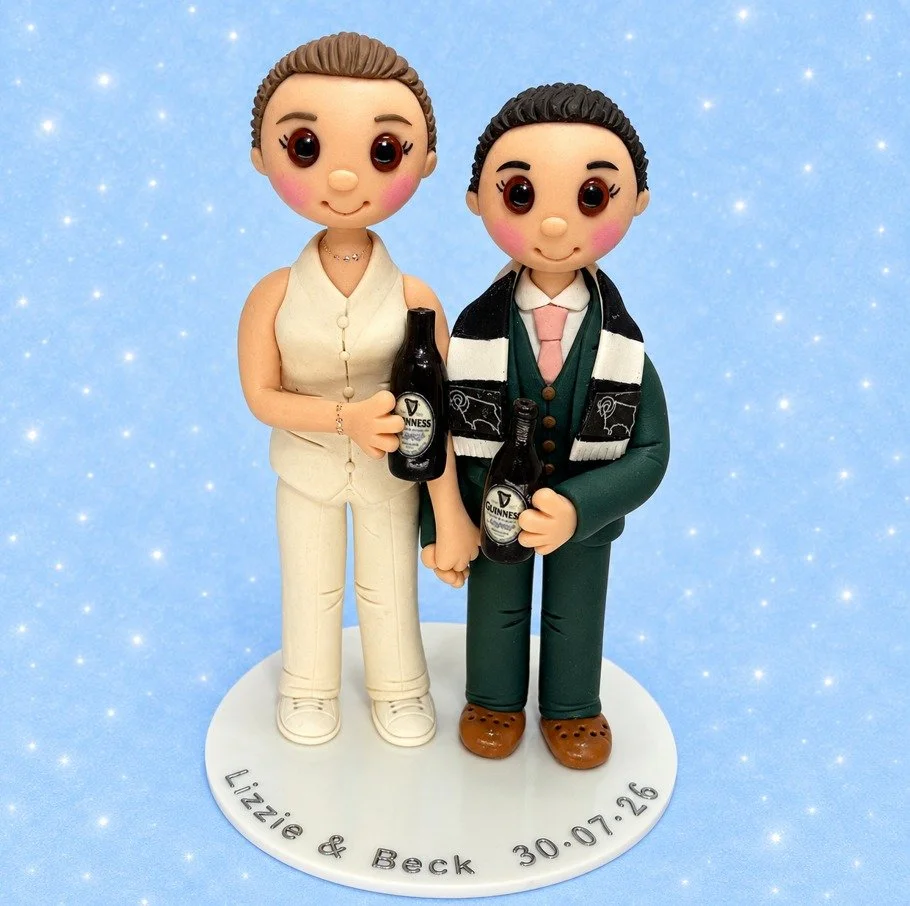 Personalised wedding cake topper i made for Lizzie and Beck who got married in July.
#WeddingCakeTopper #guinness #lgbtqia #LGBTQCommunity #gaywedding 👭🏳️&zwj;🌈