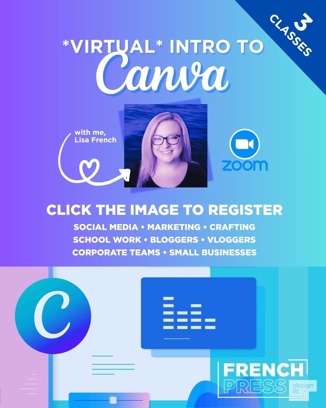 $80 | 3 Zoom Courses (90 Minutes Each)