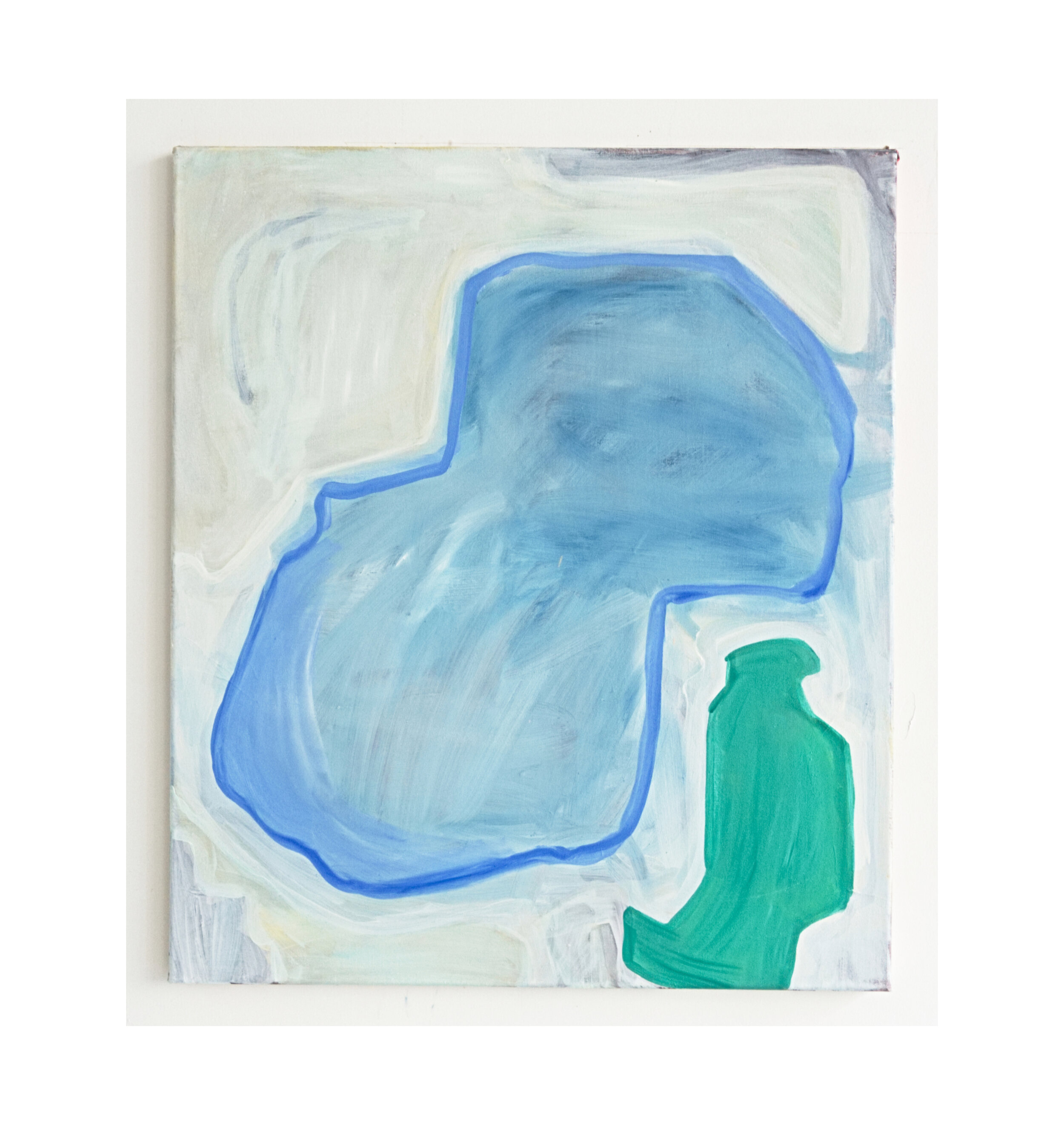 Untitled (blue green forms)