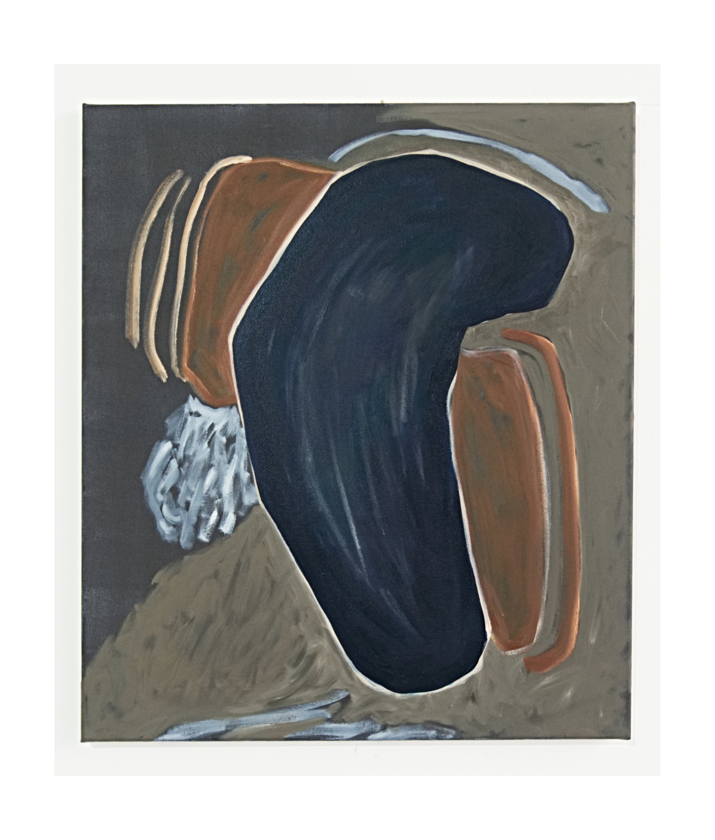Untitled (blue form brown)