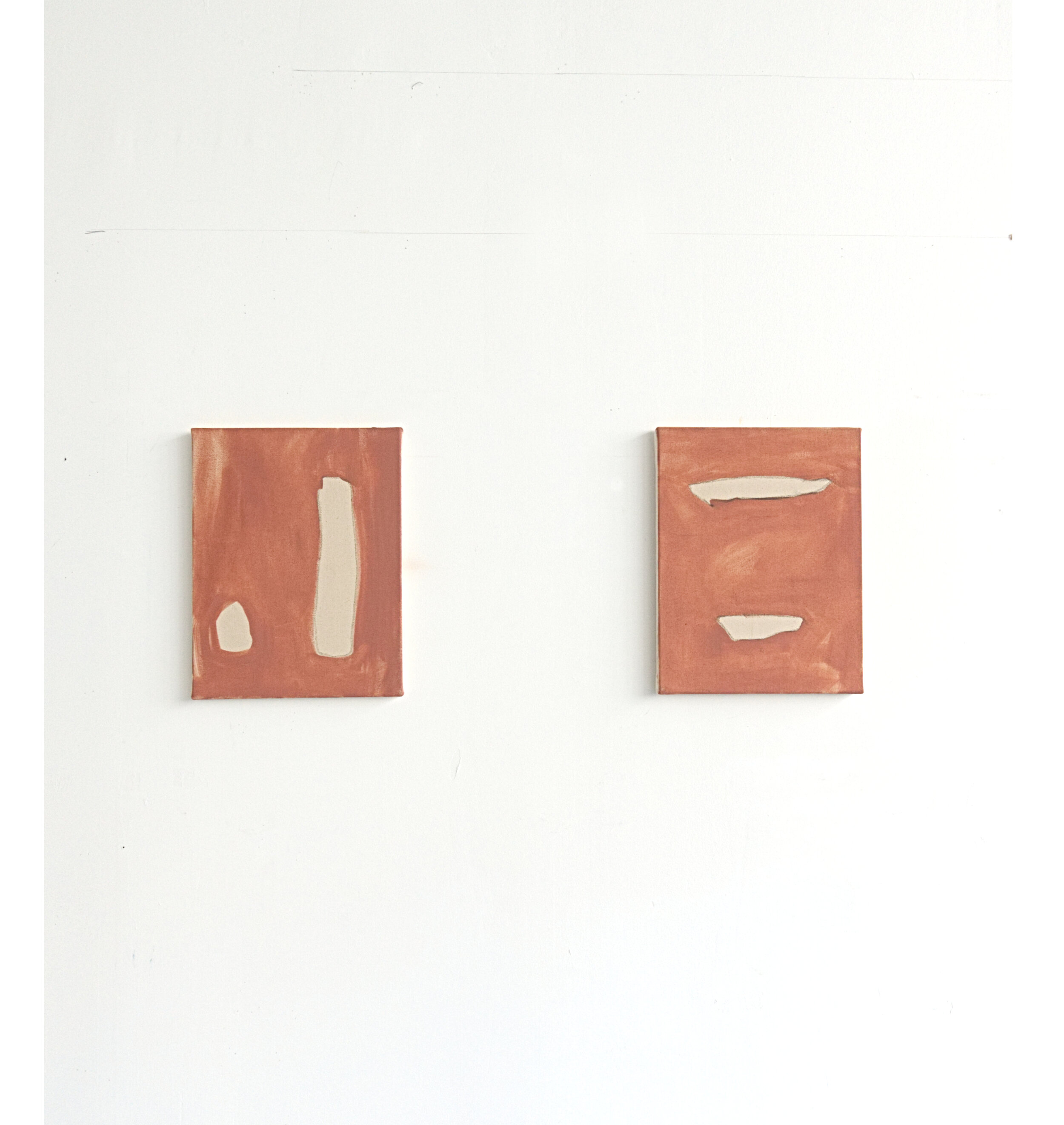 Untitled (coral diptych)