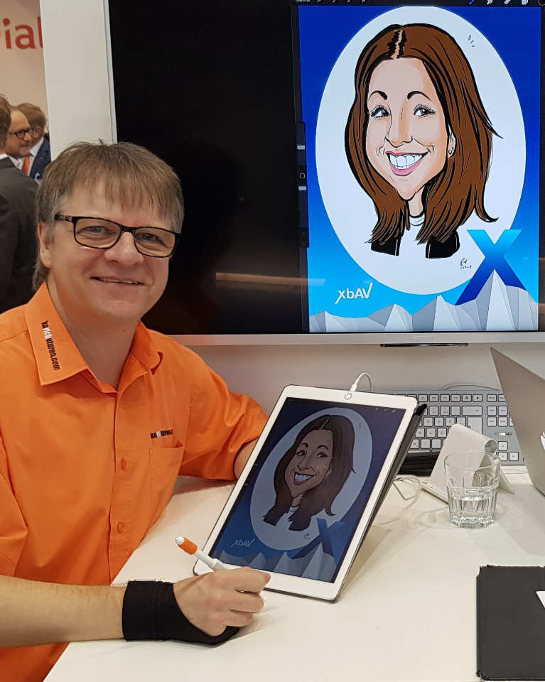 Schnelllzeichner auf Messe in Dortmund - 1