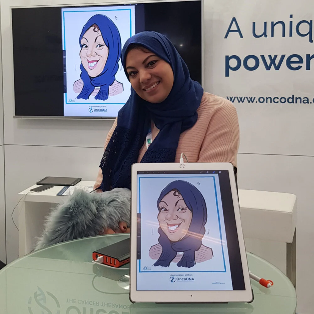 Schnelllzeichner auf Messe in München - 1