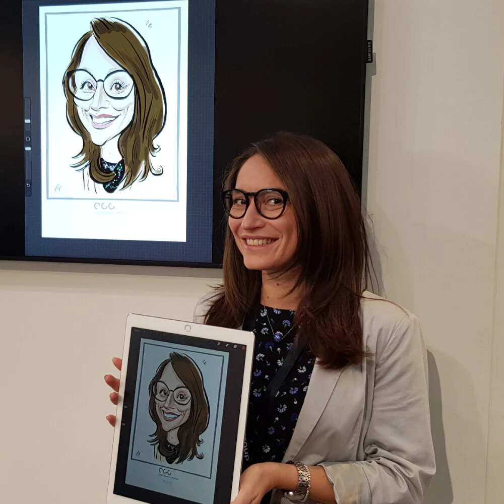 Schnelllzeichner auf Messe in Köln - 1