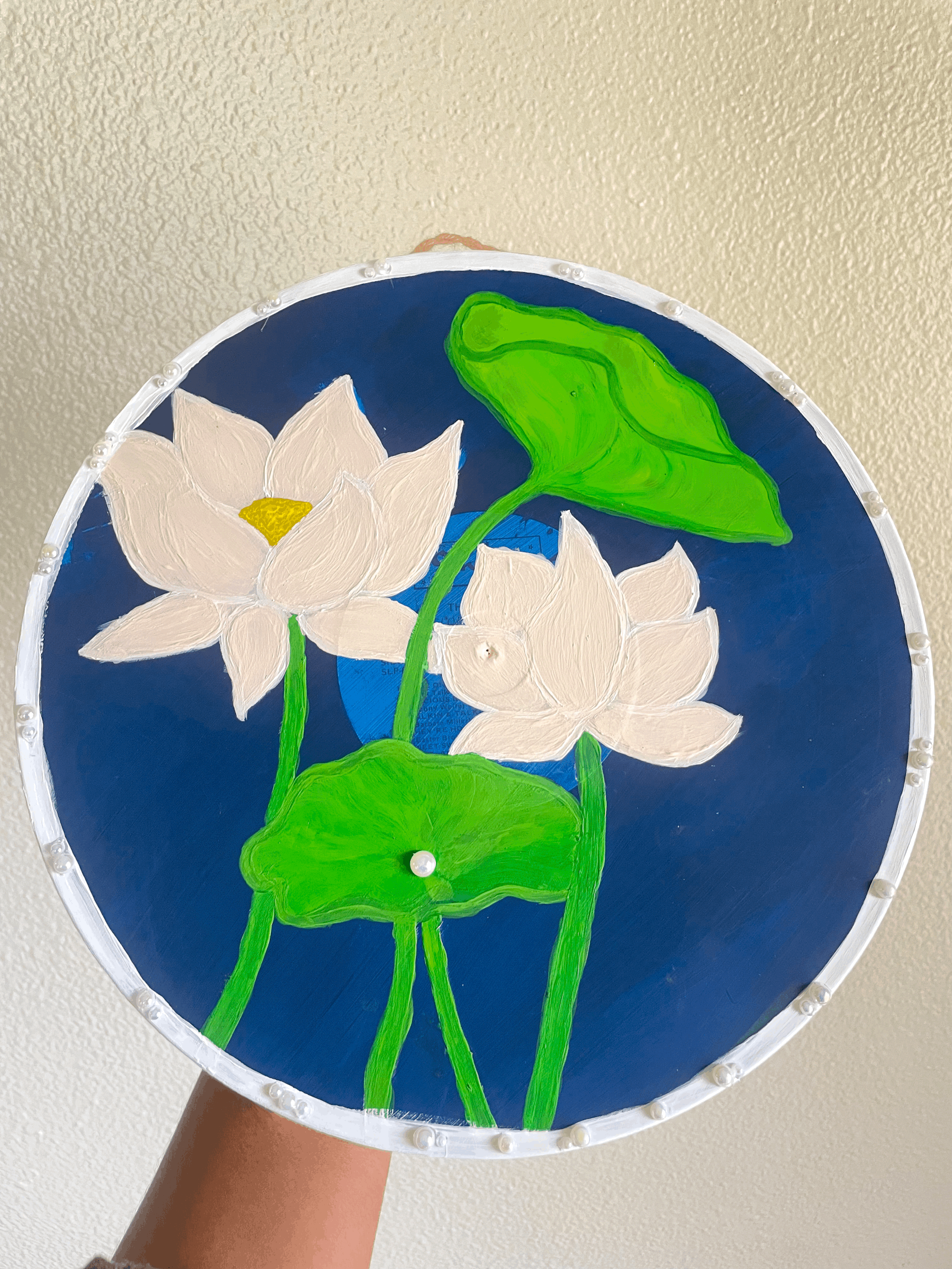 White Lotus Hanging Artwork