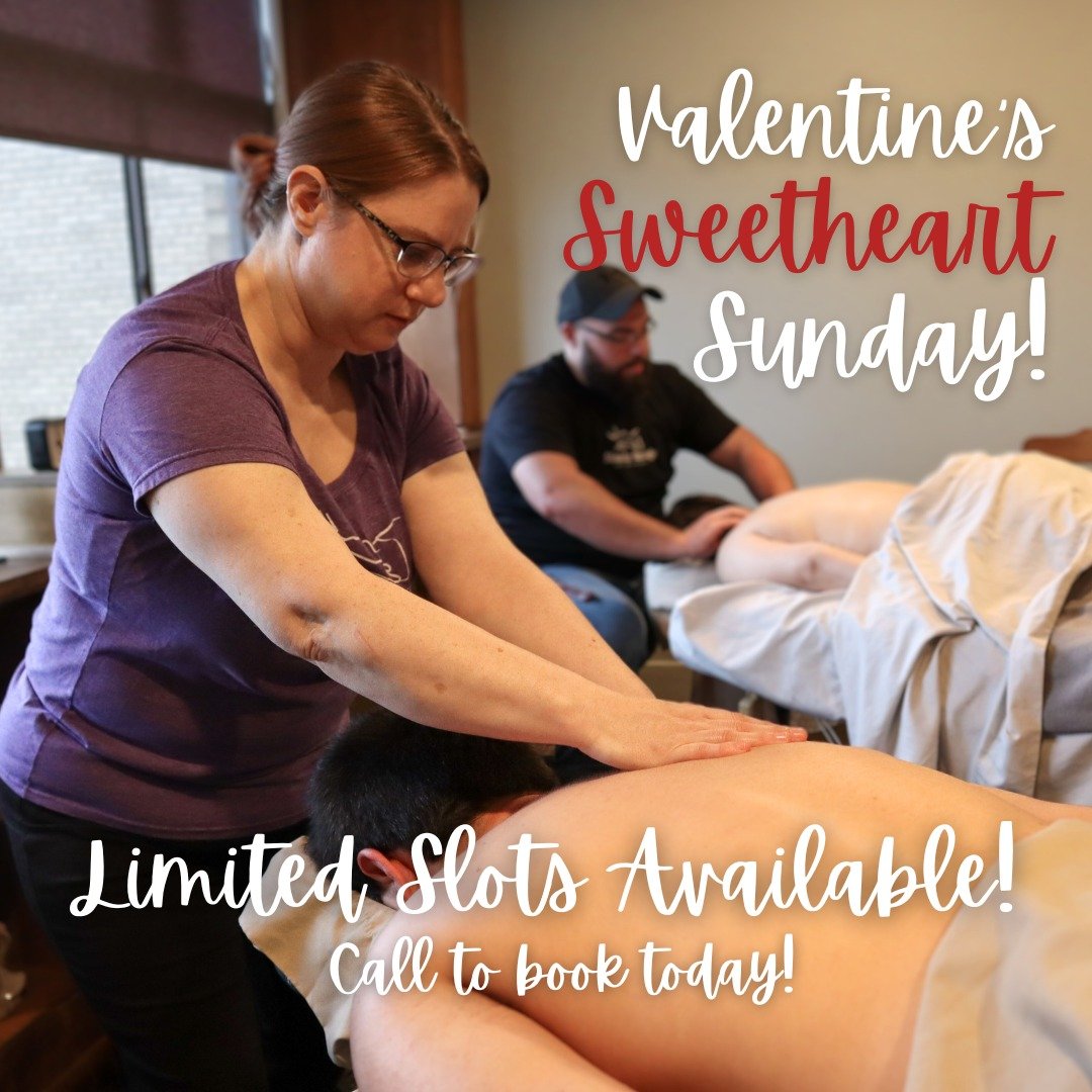Looking for the perfect Valentine's present? We'll be open for limited spots on SUNDAY, February 16th with our Valentine's Sweetheart Special 💞💝

🌹Enjoy a 60 minute couples session with your choice of TWO FREE $5 add-ons for the ultimate romantic 