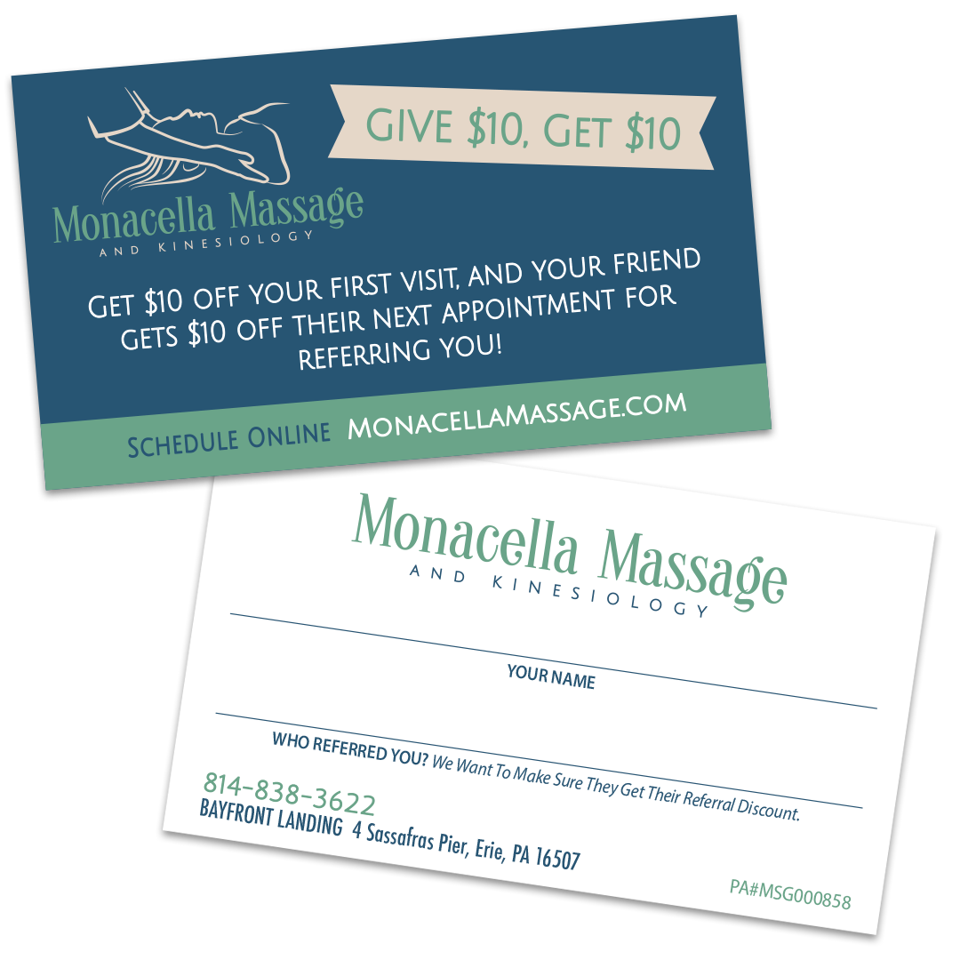 Monacella Massage Referral Program