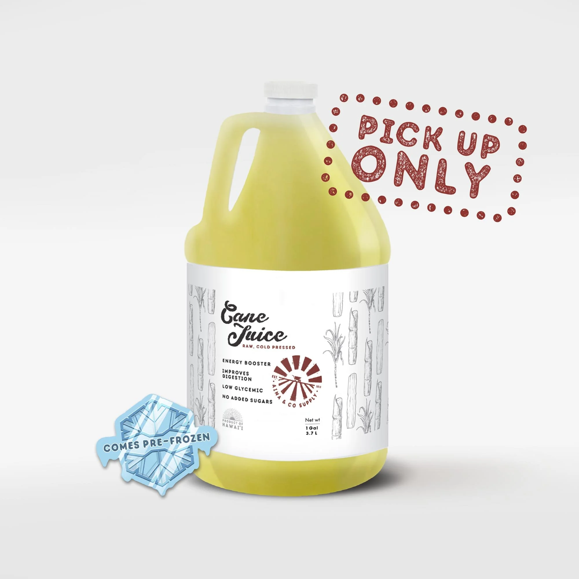 Cane Juice 1 Gal – Raw, Cold Pressed, Pre-Frozen