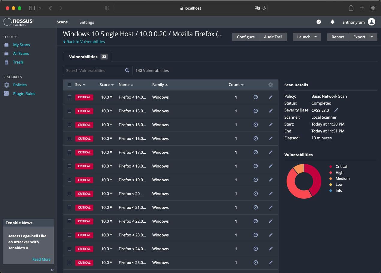 A Guide to installing and using the Nessus Vulnerability scanner — ANTHONY RAM
