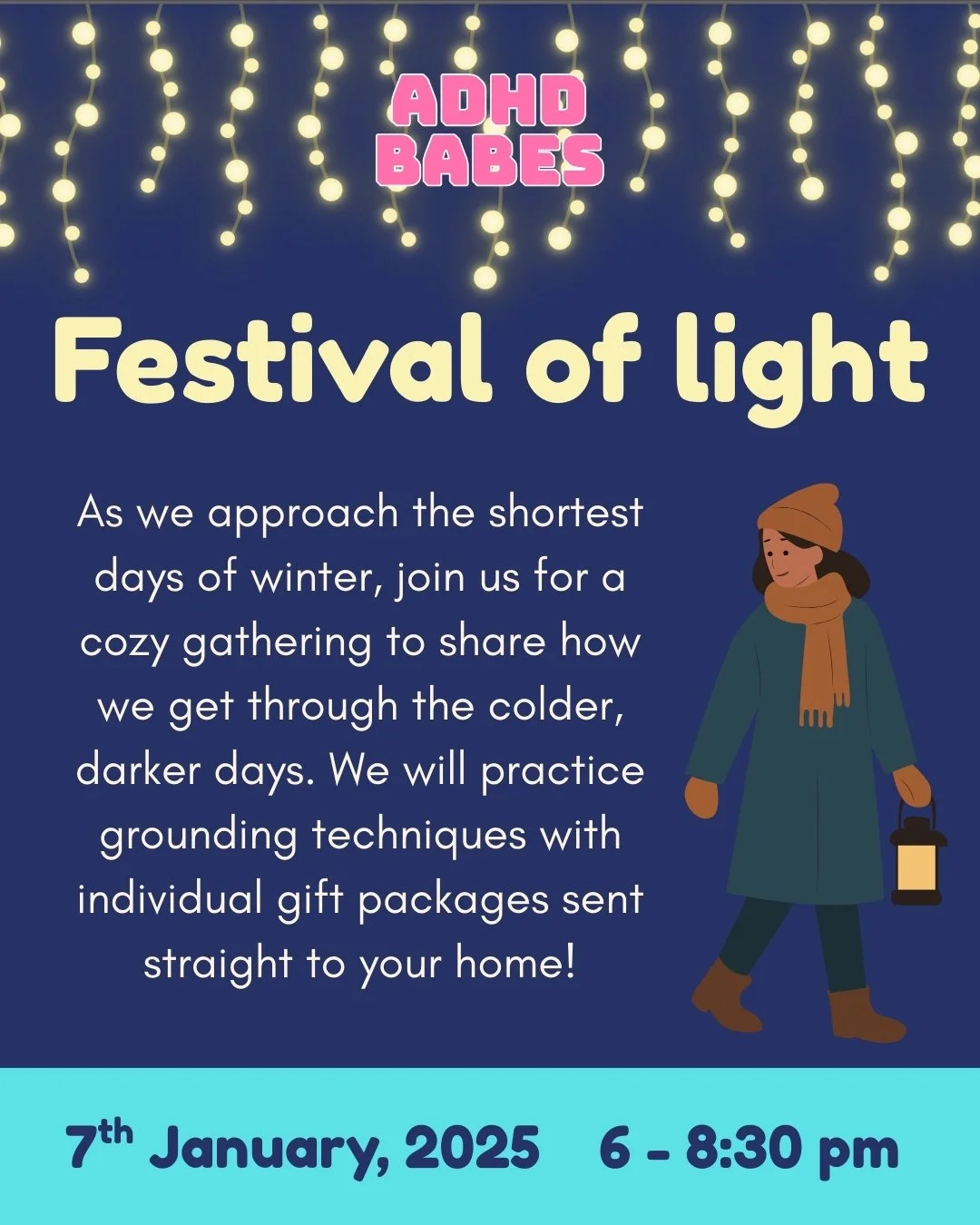 Join us for the next instalment of open space events! This online event will support you to get through the darkest days of winter 💡 

#adultadhd #neurodiversity #adhdawareness #blackwomen #blackmindsmatter #blacknonbinary #blackwomenwithadhd #adhds