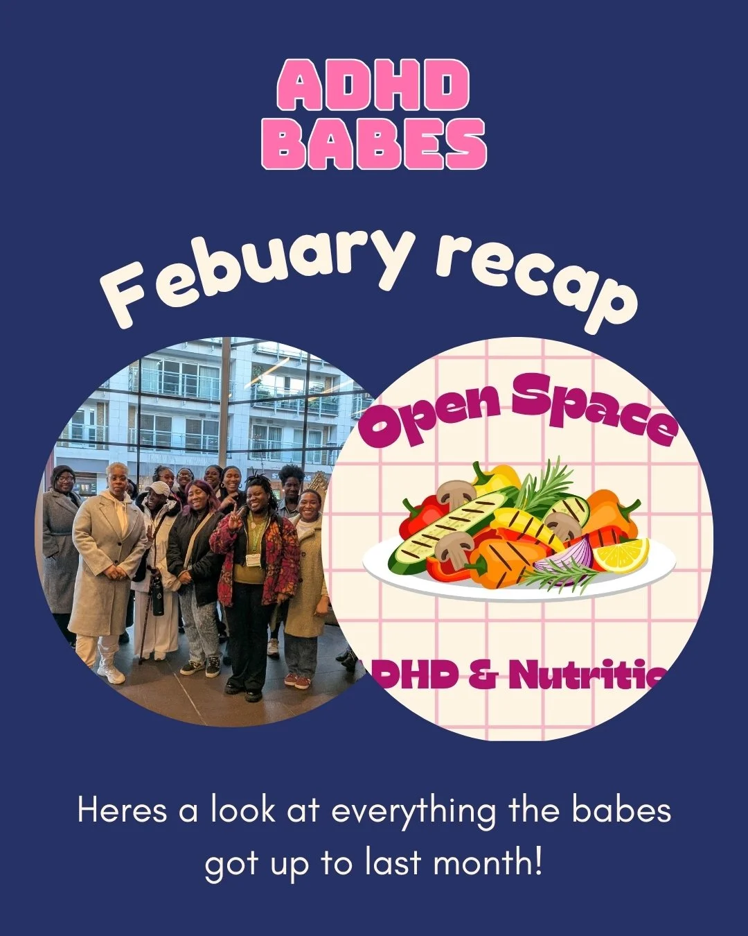Lets take a look at what the babes got up to in Feb 👀

#adultadhd #adhdstruggles #neurodiversity #adhdawareness #blackwomen #blackmindsmatter #blacknonbinary #adhdsupport #blackwomenwithadhd #recap