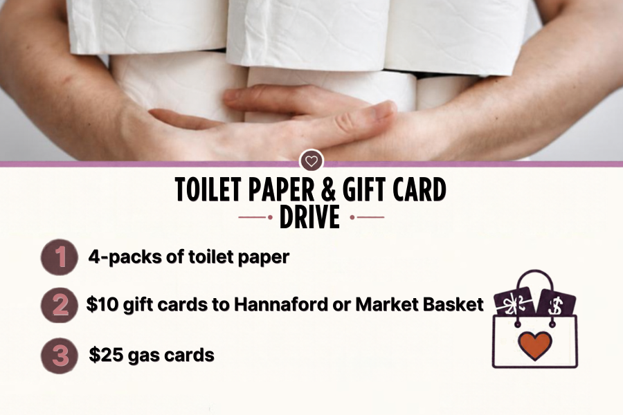 Toilet Paper & Gift Card Drive