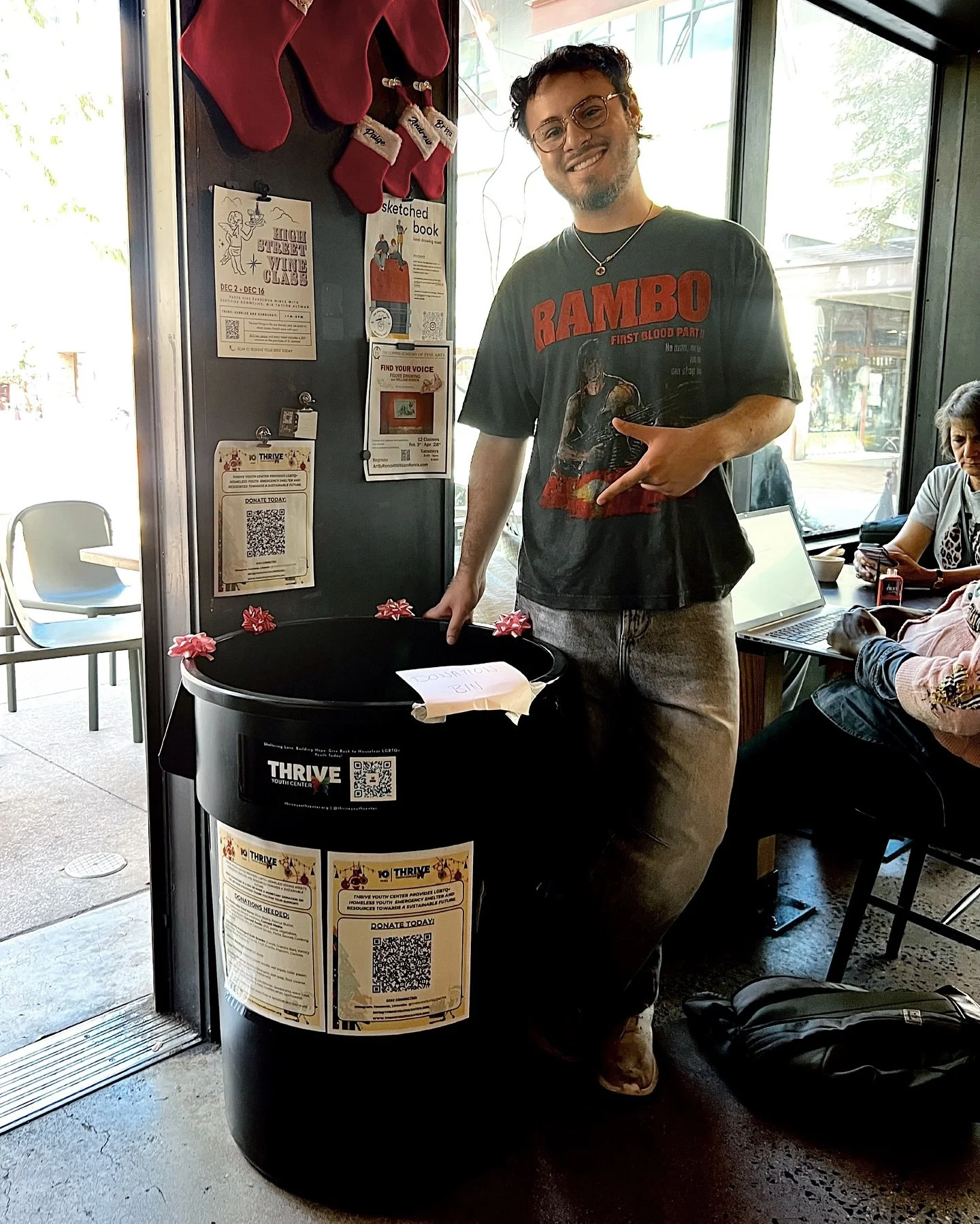 we are very proud to be a Thrive Donation Drop-Off Spot this year! please help us support our local LGBTQ+ youth this holiday season ❤️🥰
swipe for details on what items we are collecting!