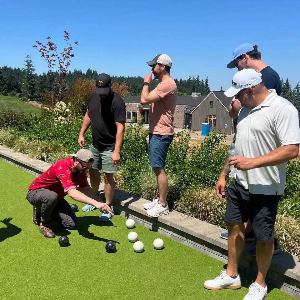 Last Friday, we spent the day enjoying the beautiful weather, playing yard games, and enjoying each other's company. It was a great time together, and now we're ready to get back to work!