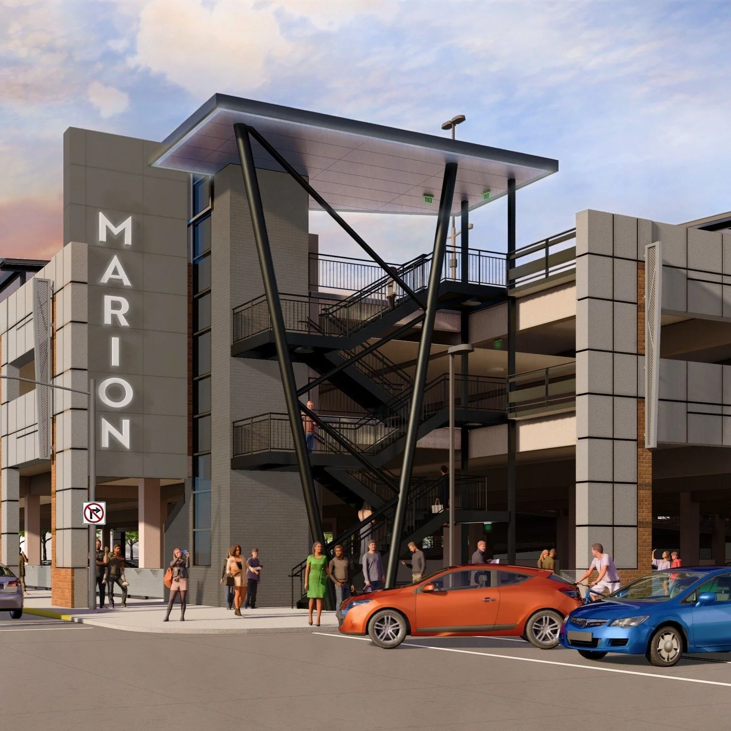 The Marion Parkade is getting a major upgrade &mdash; open, safer stair towers, new solar canopies, architectural fins, and modern LED lighting. A refreshed look that improves safety, sustainability, and the visitor experience downtown.