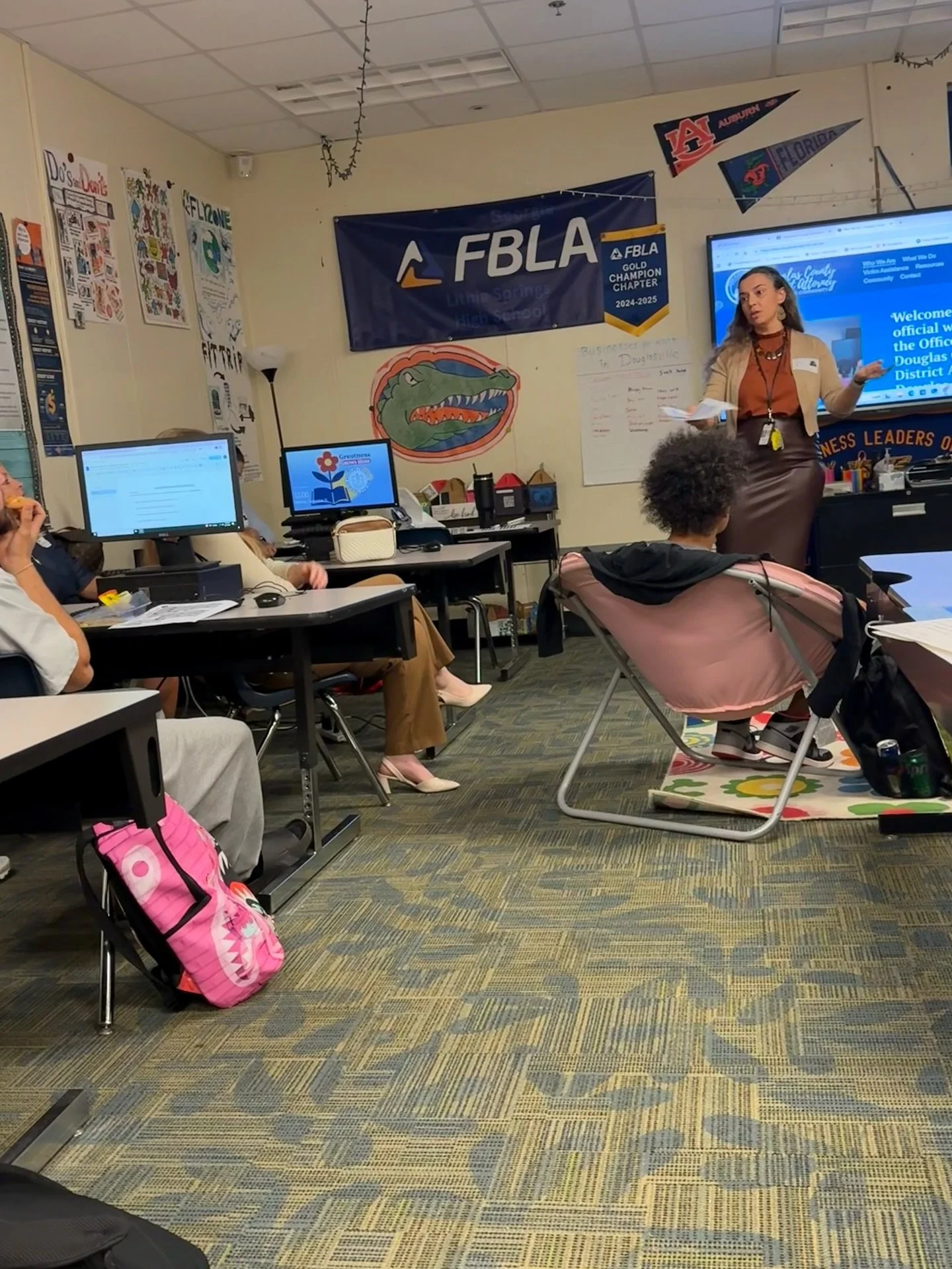 Today, District Attorney Dalia Racine and members of our office visited Mrs. Swango&rsquo;s  Business Law class at Lithia Springs High School. We had the opportunity to discuss the criminal justice system with the students, explain the various roles 