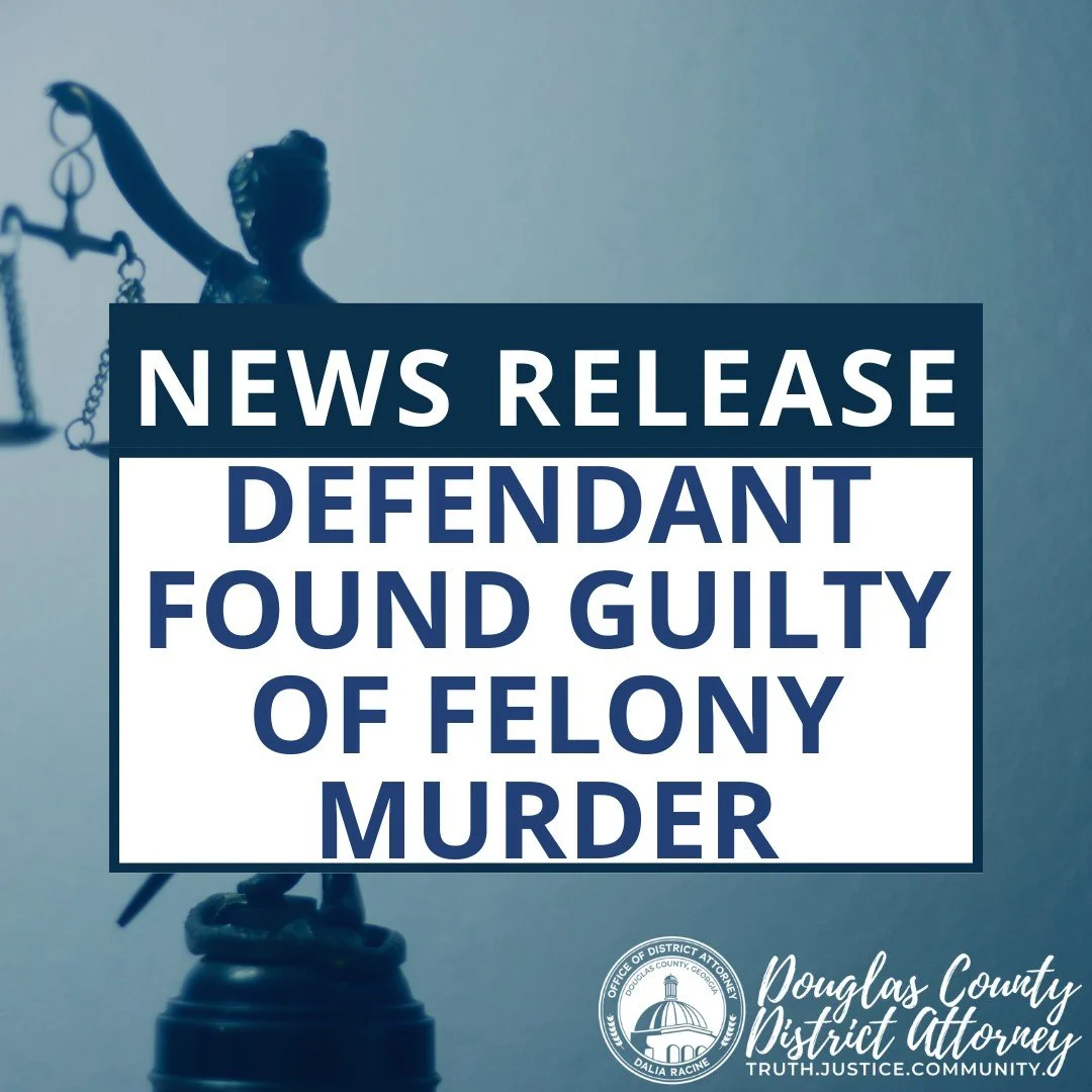 Defendant Found Guilty of Felony Murder
On October 24, 2025, a Douglas County jury found twenty-five-year-old Cameron Oglesby guilty of two counts of Felony Murder, Conspiracy to Commit a Robbery by Sudden Snatching, and Criminal Attempt to Commit a