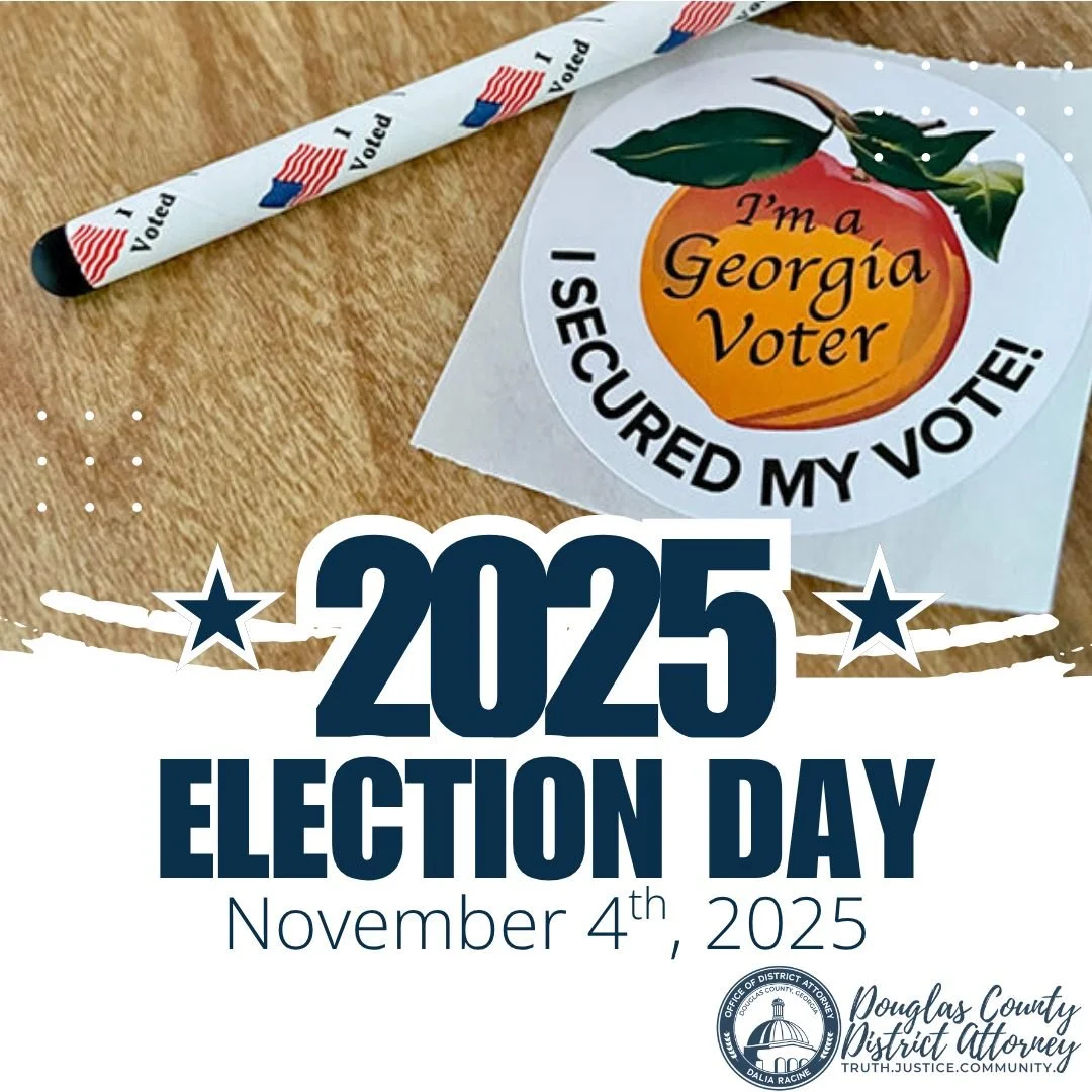 Tomorrow is Election Day!

Polls will be open from 7:00 AM to 7:00 PM.

This election includes a statewide race for the Public Service Commission, and city council races for those who live within the city limits of Douglasville, Villa Rica, and Auste